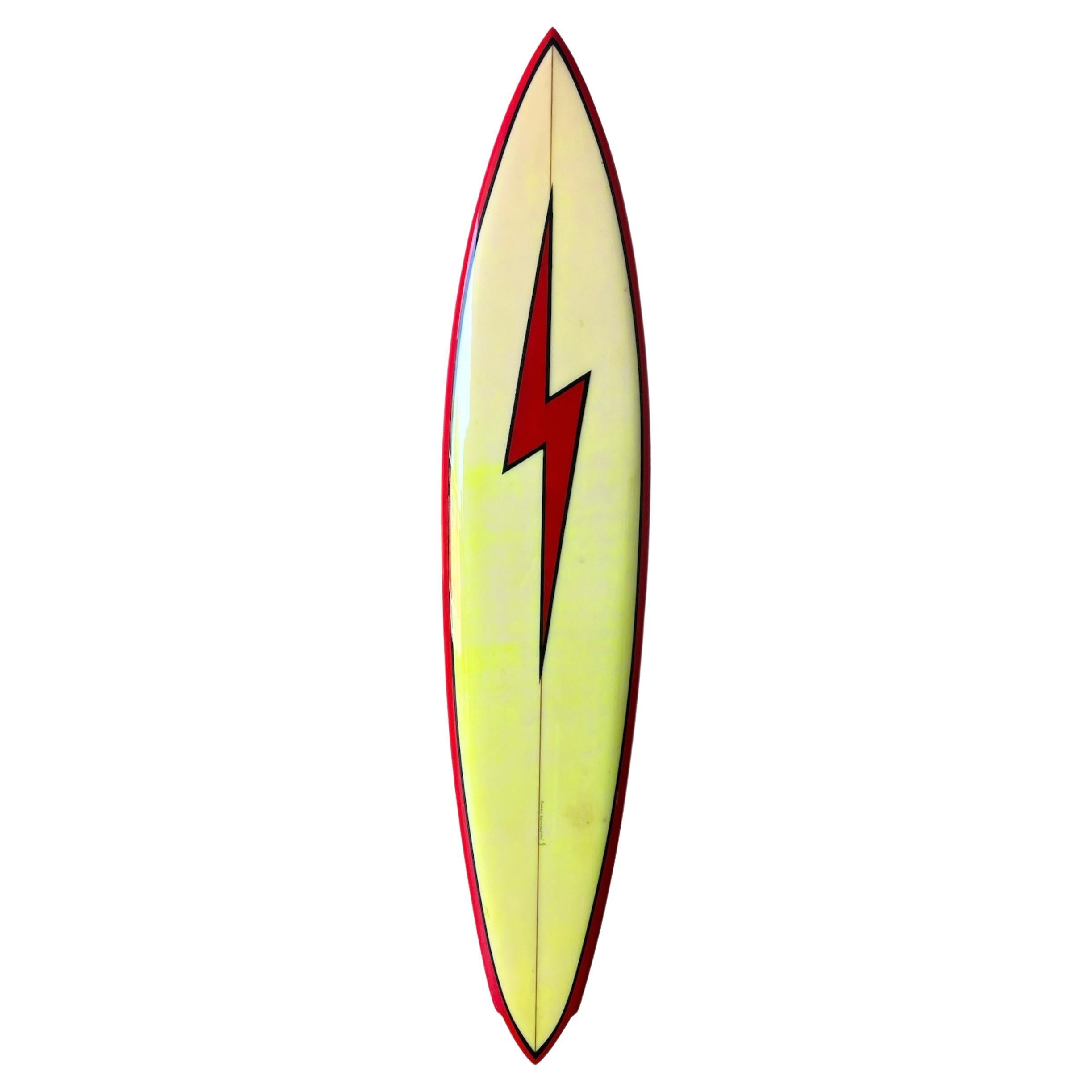Planche de surf vintage Lightning Bolt de Barry Kanaiaupuni des années 1970 