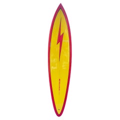 1970s Retro Lightning Bolt Surfboard by Bill Barnfield