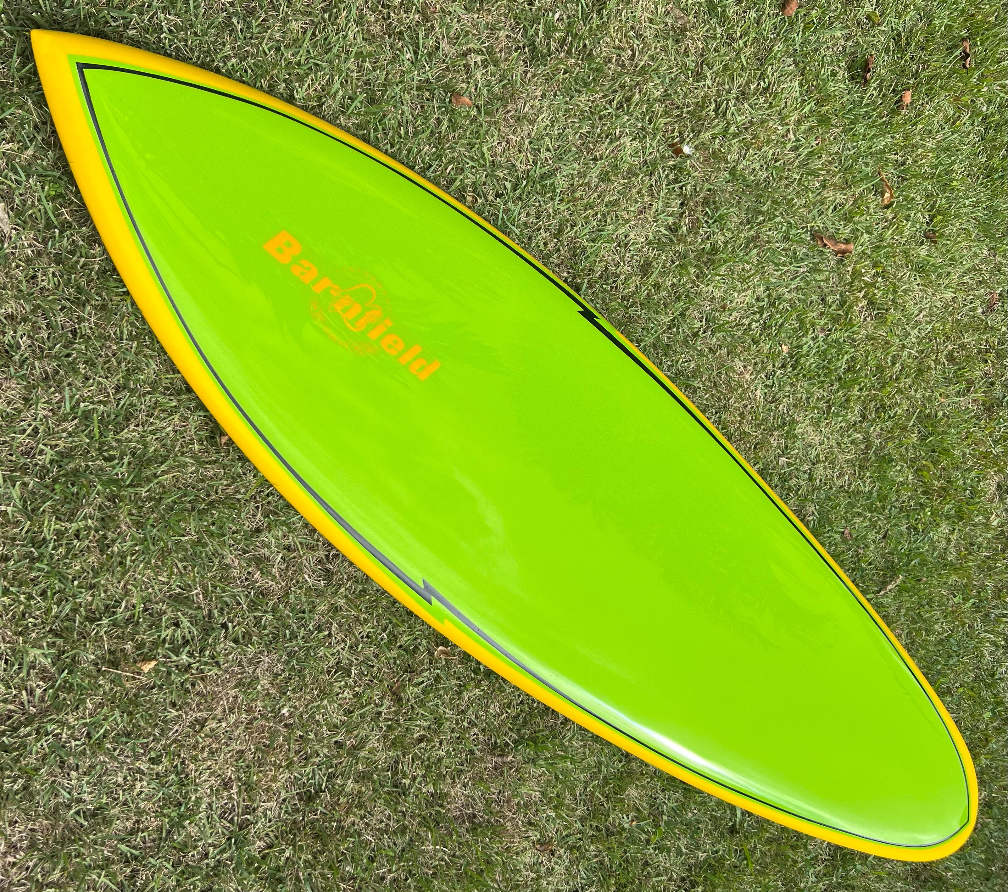 1970s Vintage Lightning Bolt surfboard shaped by Bill Barnfield In Good Condition For Sale In Haleiwa, HI