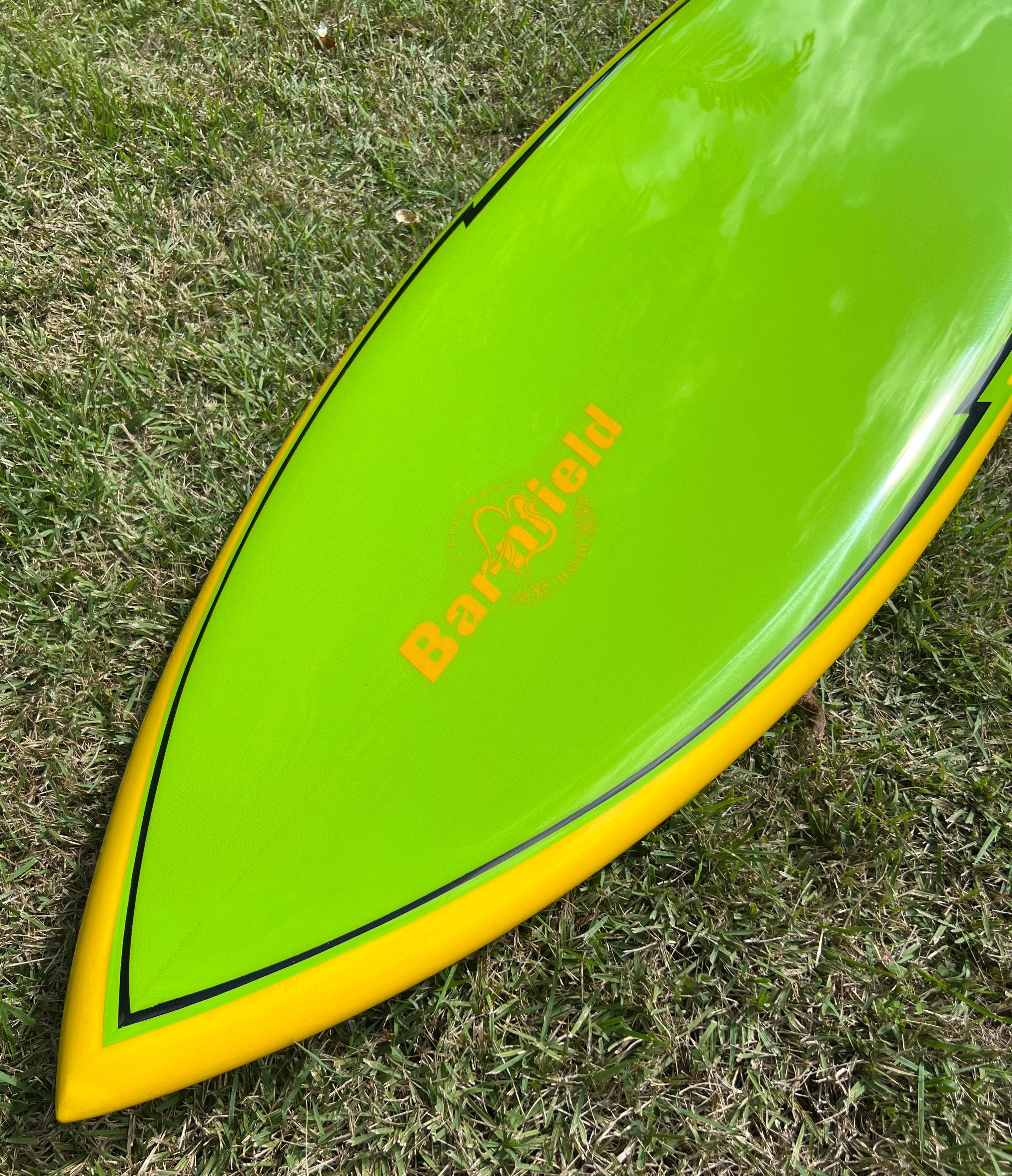 Late 20th Century 1970s Vintage Lightning Bolt surfboard shaped by Bill Barnfield For Sale