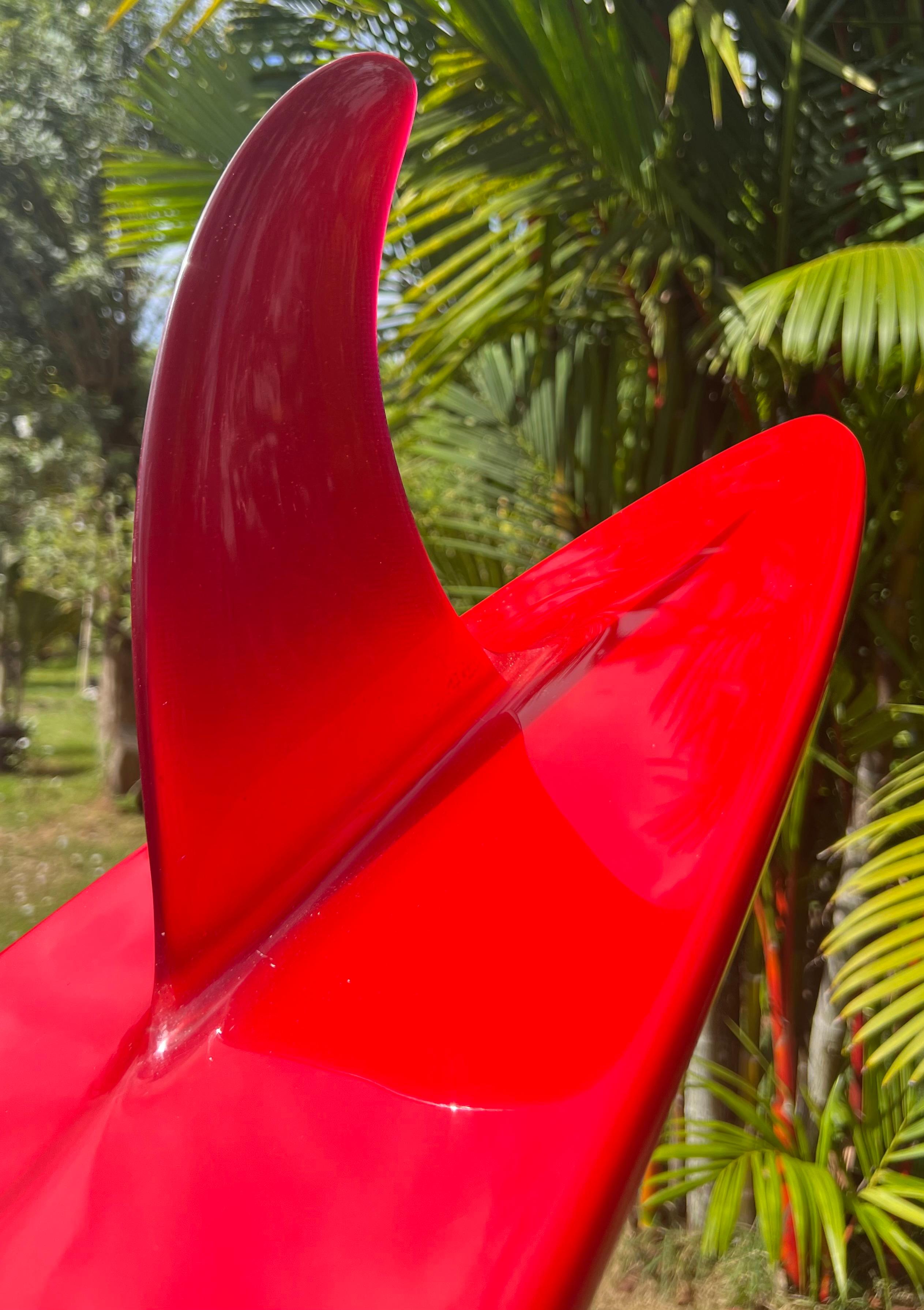Fin du 20e siècle Surfboard Lightning Bolt des années 1970 en forme de Tom Eberly