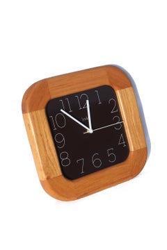 1970s Vintage Linden Oak Wall Clock