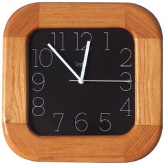 1970s Vintage Linden Oak Wall Clock