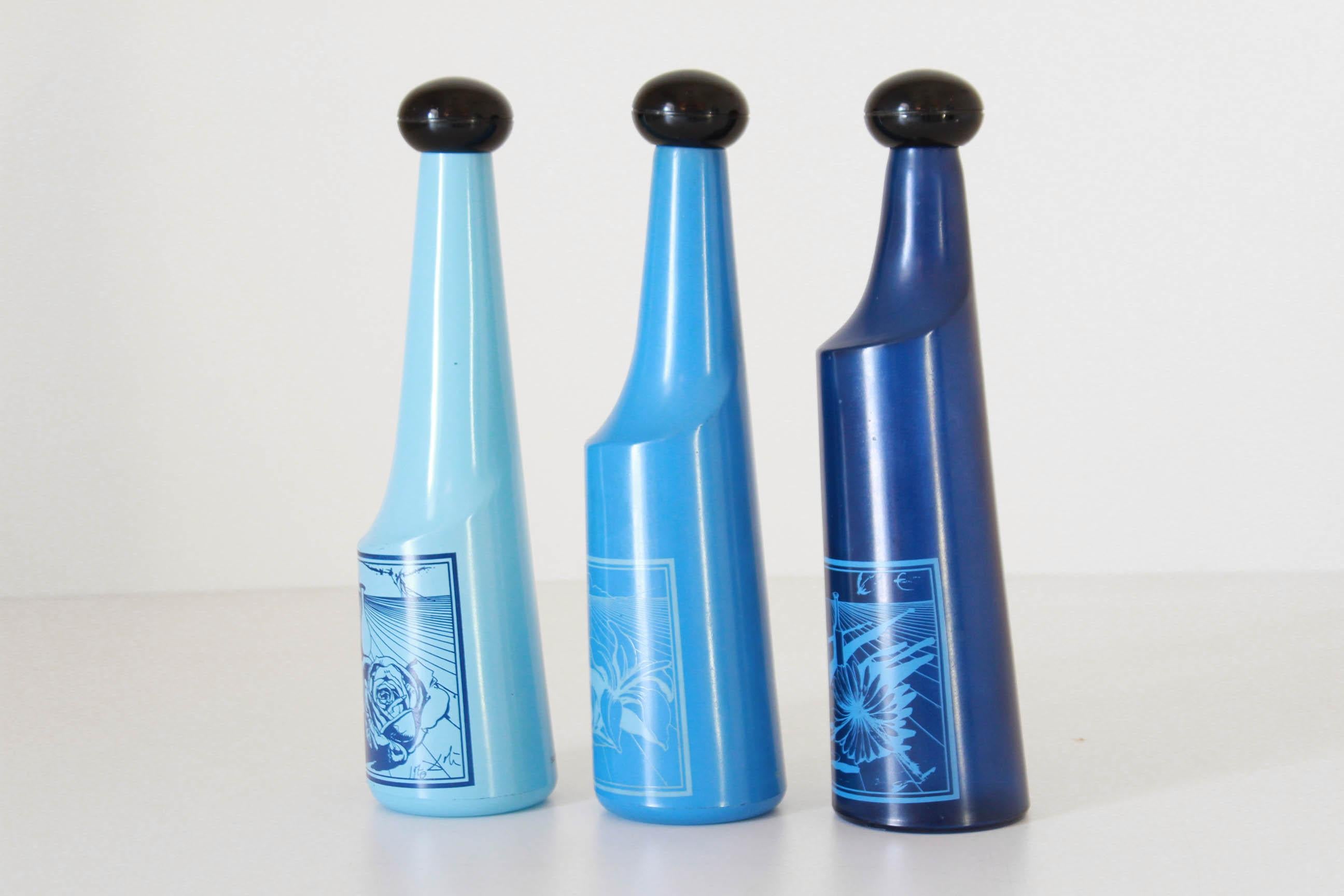 Late 20th Century Vintage Bottle, Salvador Dali for Rosso Antico Ltd, Italy 1970s, set of three For Sale