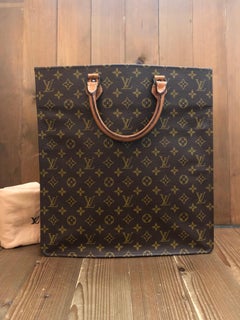 1970s Vintage LOUIS VUITTON Monogram Sac Plat Tote Bag