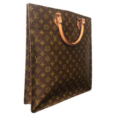 1970 Vintage LOUIS VUITTON Monogramme Sac Plat Tote Bag 