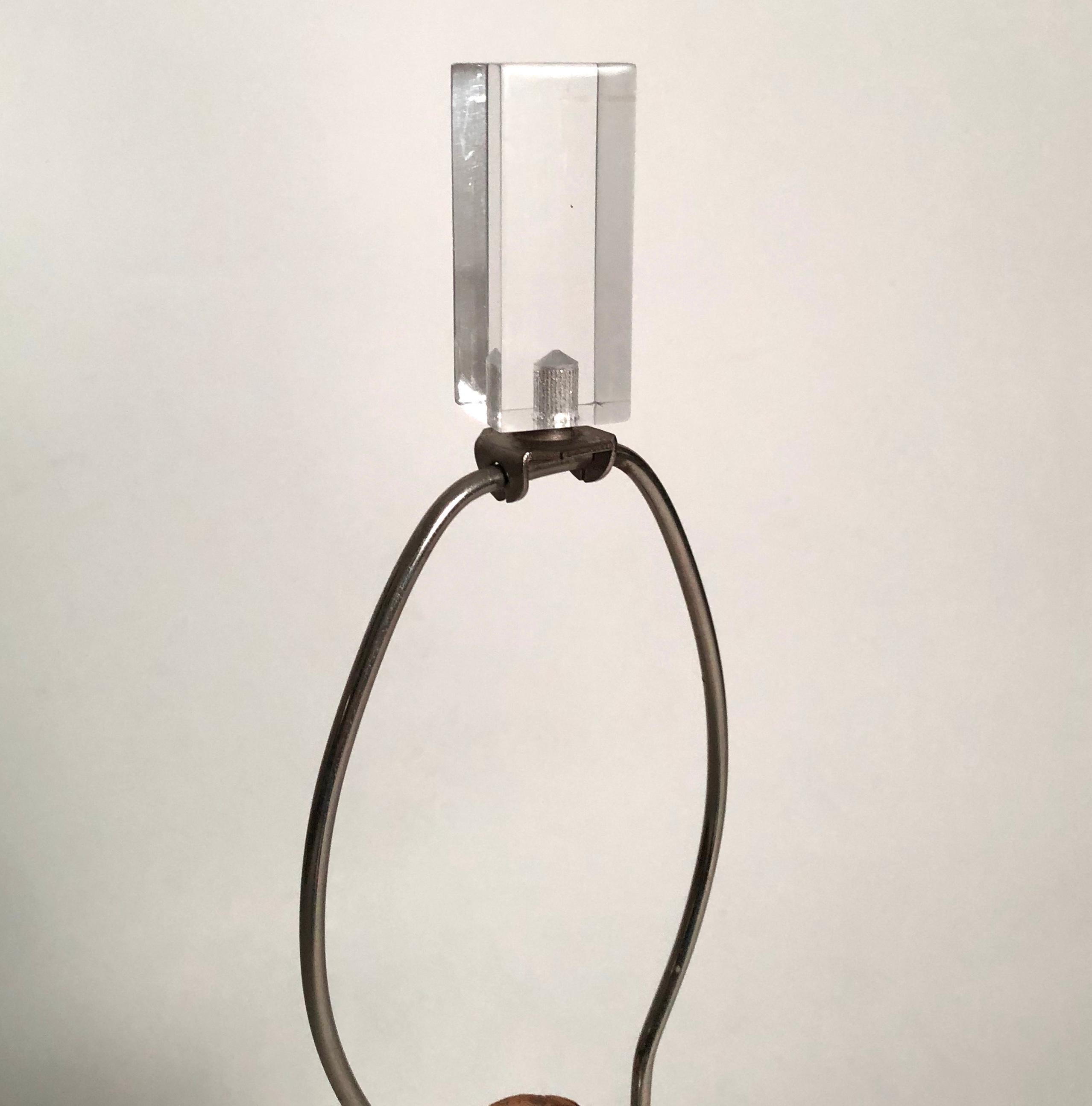 Late 20th Century 1970s Vintage Lucite Lamp by Marlee in the Manner of Charles Hollis Jones