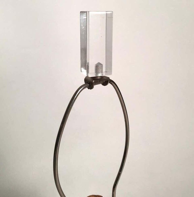 Cast 1970s Vintage Lucite Lamp by Marlee in the Manner of Charles Hollis Jones For Sale
