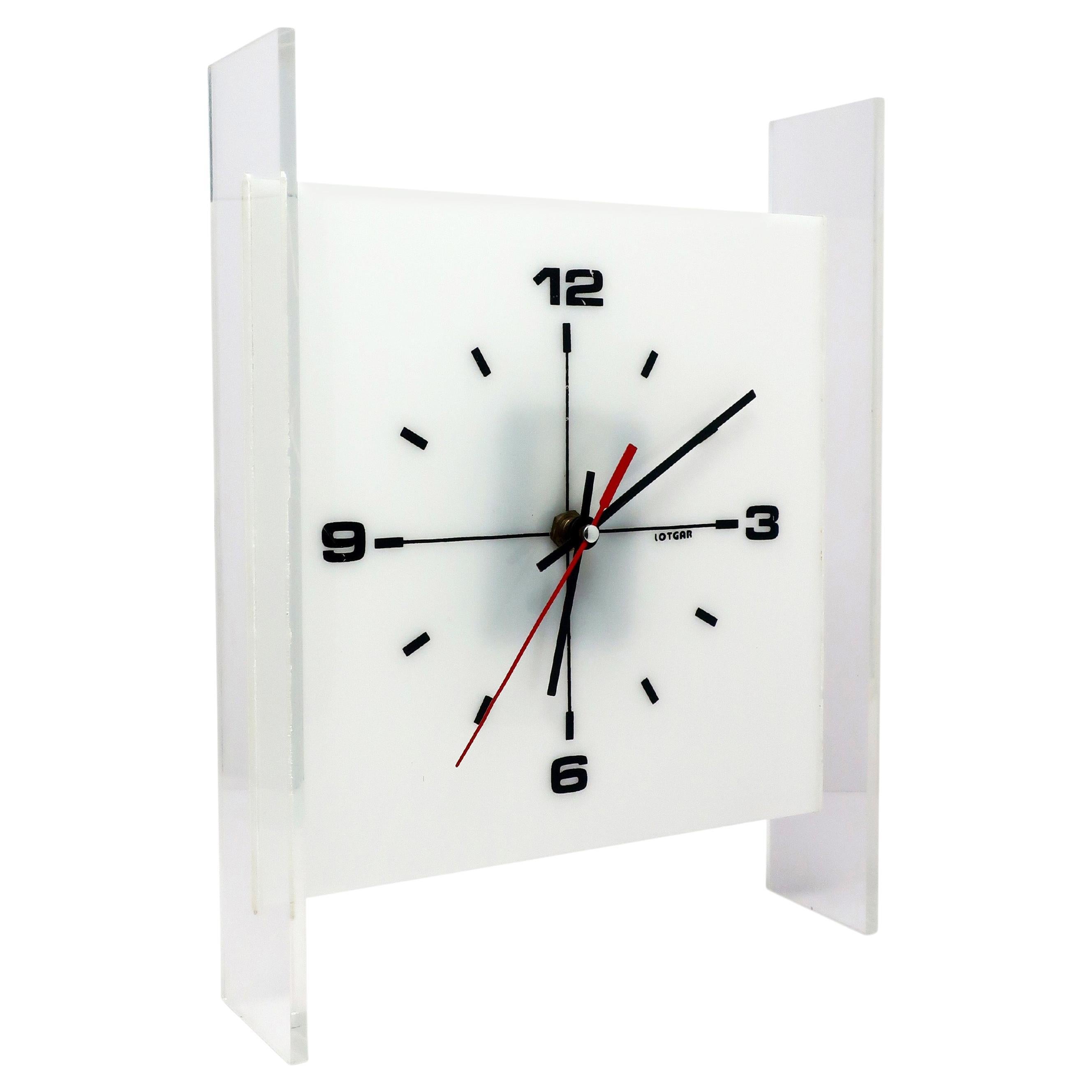 1970s Vintage Lucite Wall Clock