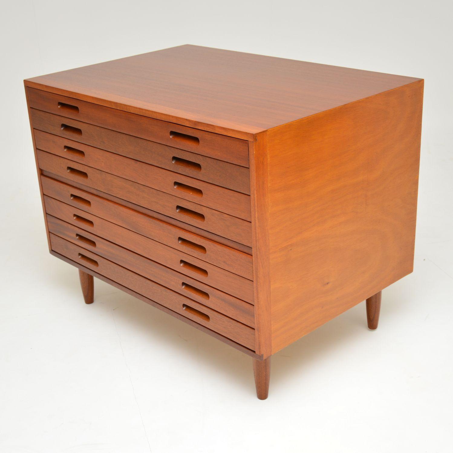 1970s Vintage Mahogany Architects Plan Chest of Drawers 2