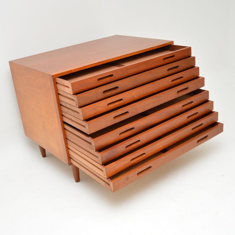 1970s Vintage Mahogany Architects Plan Chest of Drawers at 1stDibs