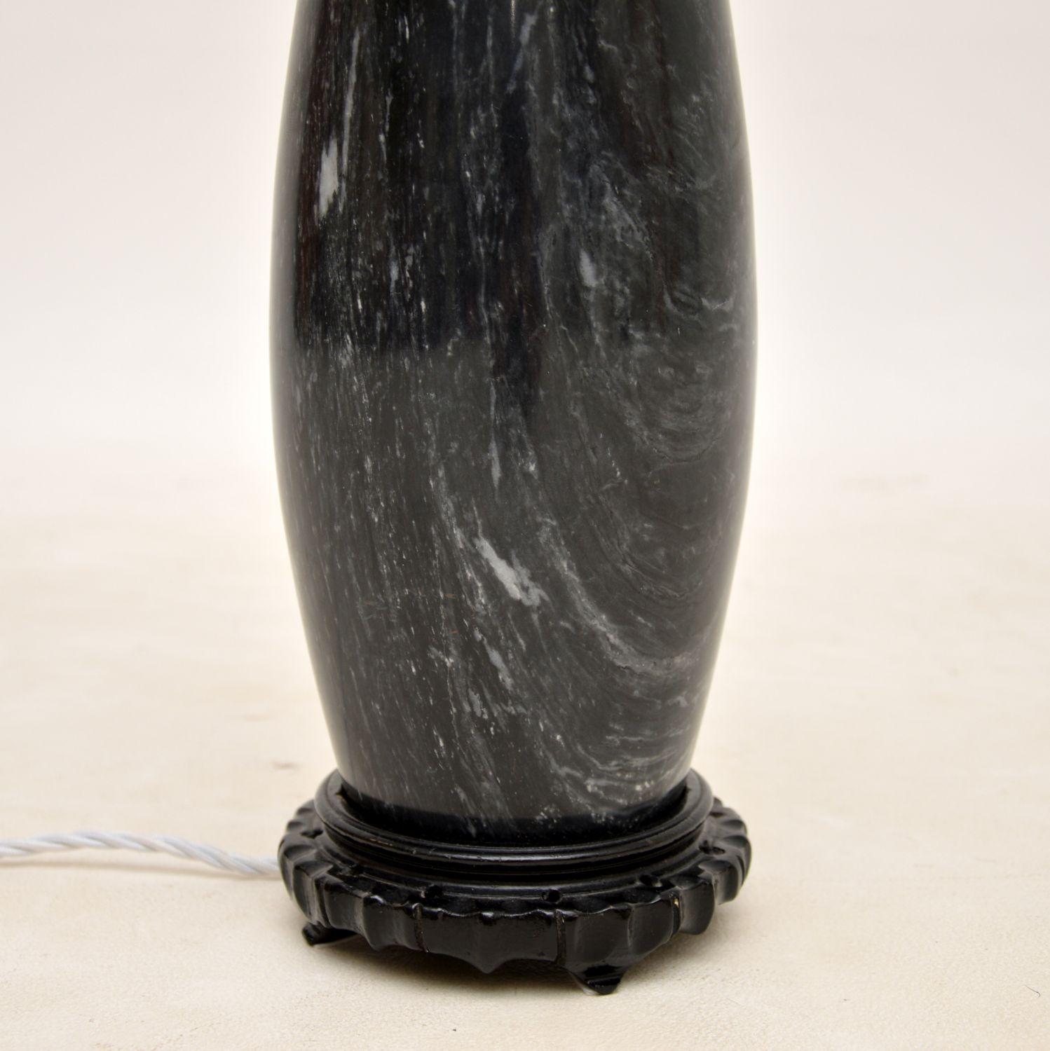 Late 20th Century 1970s Vintage Marble Table Lamp For Sale