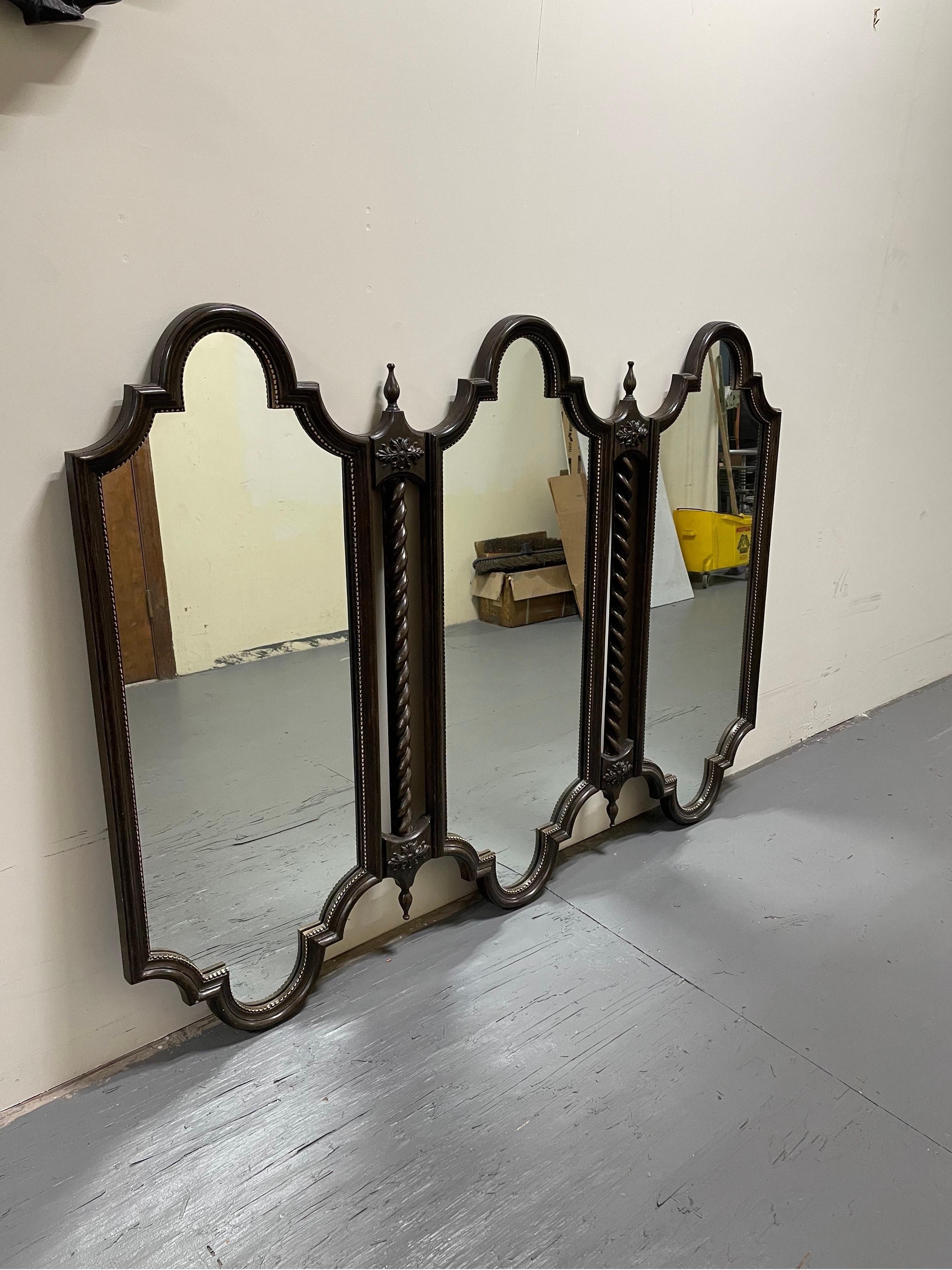 vintage triple mirror