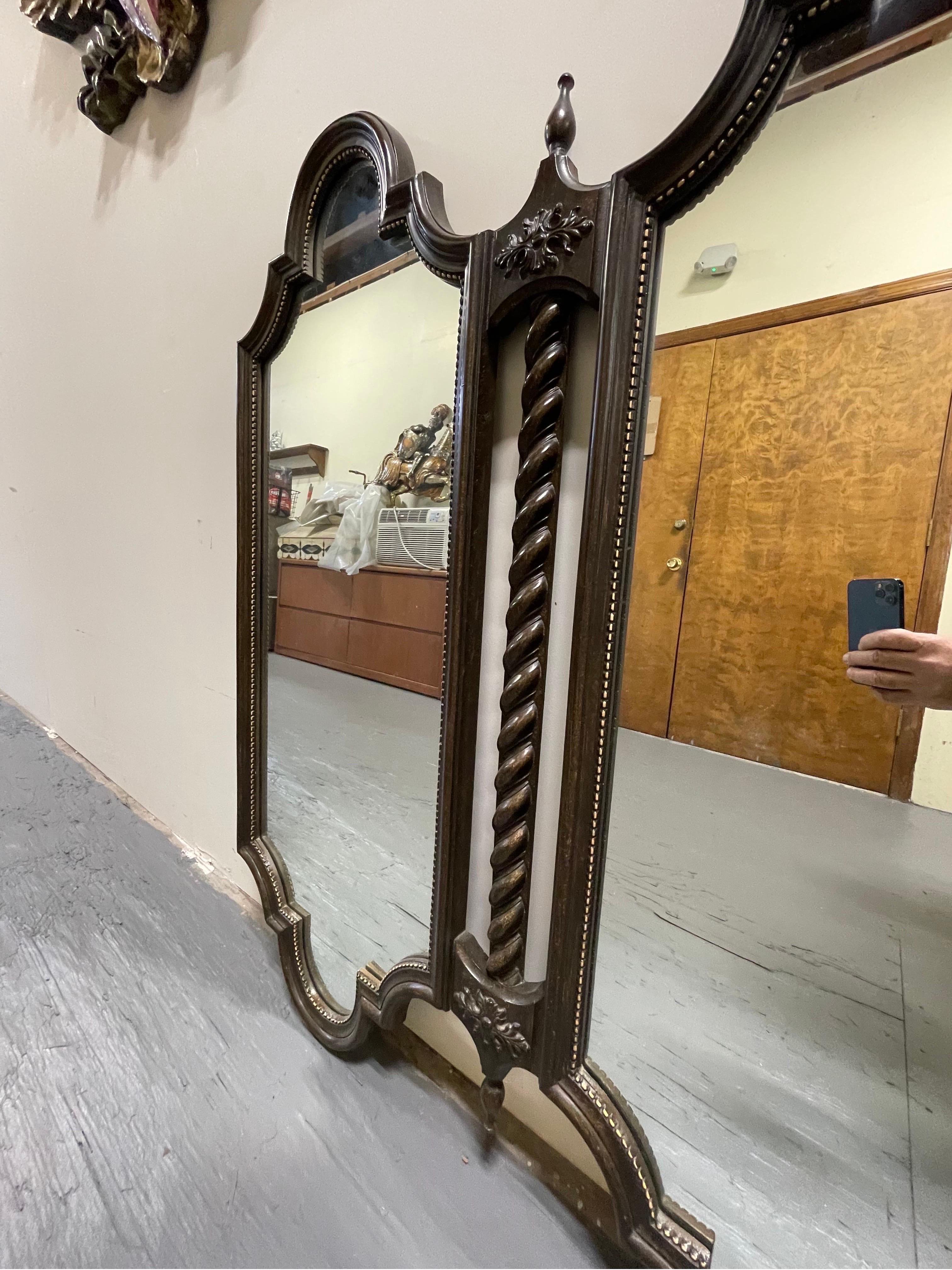 1970s Vintage Mediterranean Style Triple Dresser Mirror For Sale 1