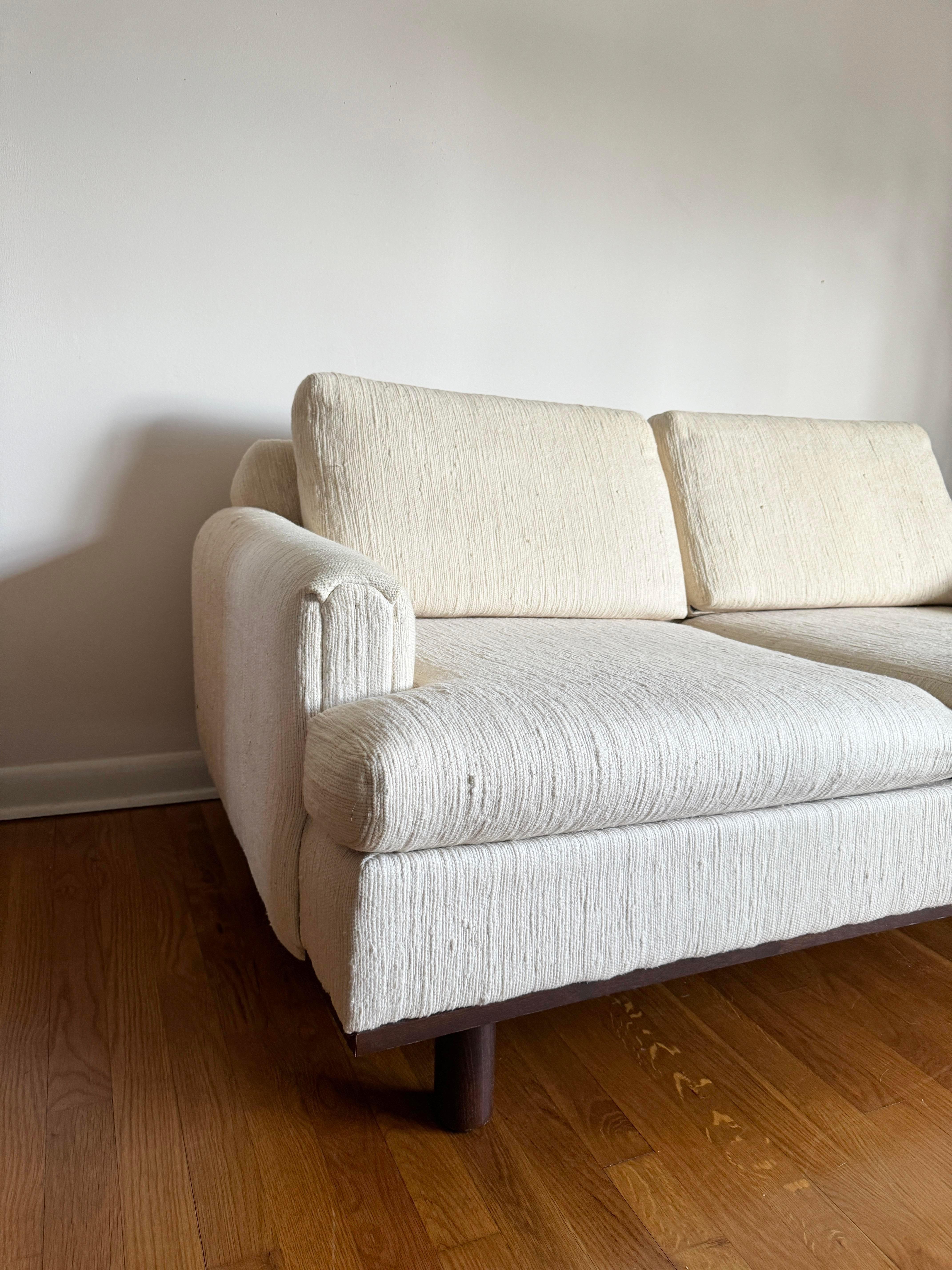 American 1970s Vintage Mid Century Modern Loveseat by Selig For Sale