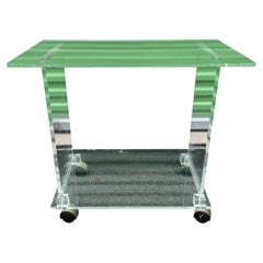 1970s Vintage Mid-Century Modern Lucite Bar Cart