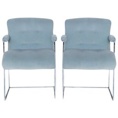 1970s Vintage Milo Baughman for Thayer Coggin Side Chairs