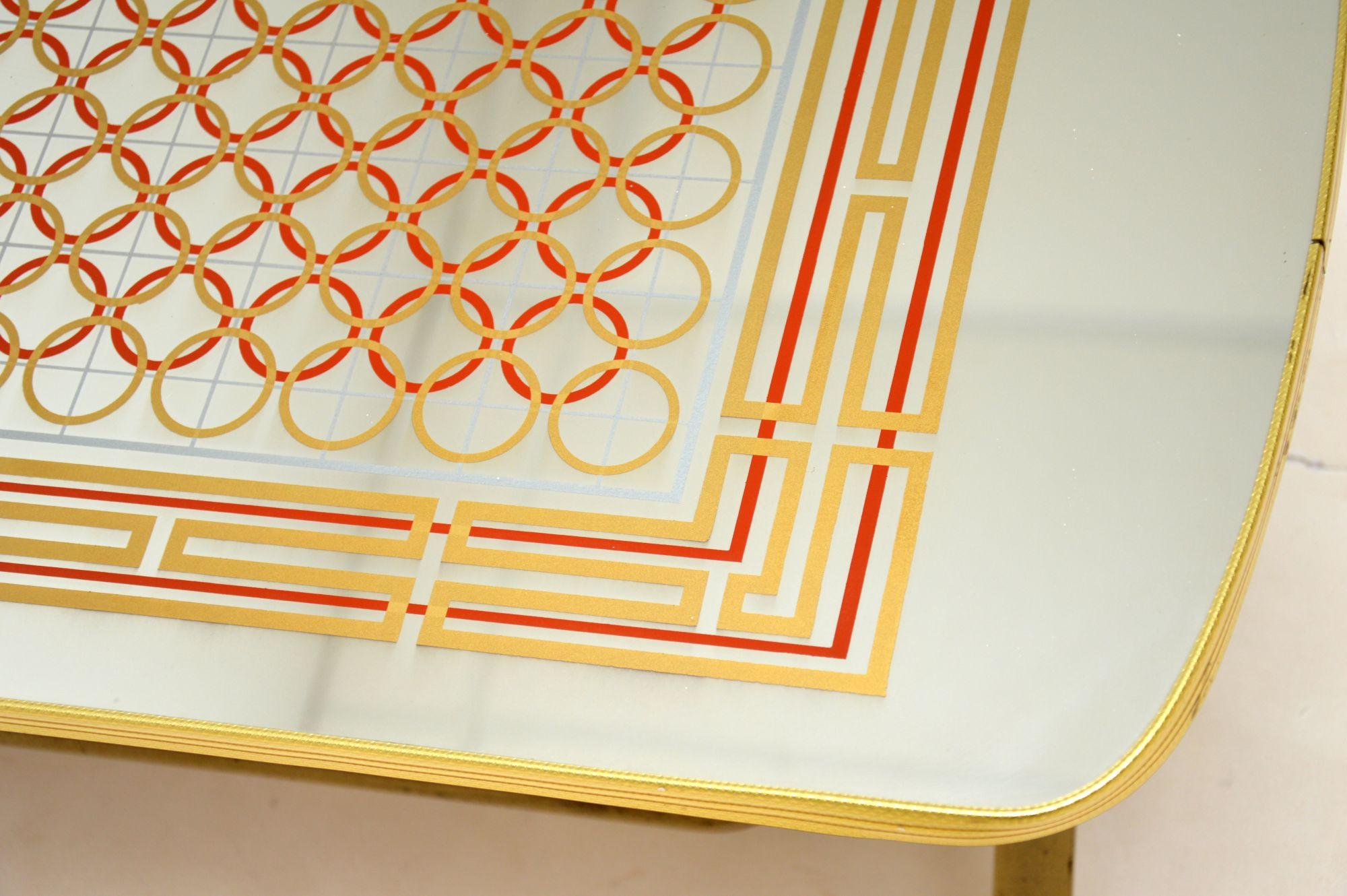 Table basse vintage à plateau en miroir des années 1970 en vente 1