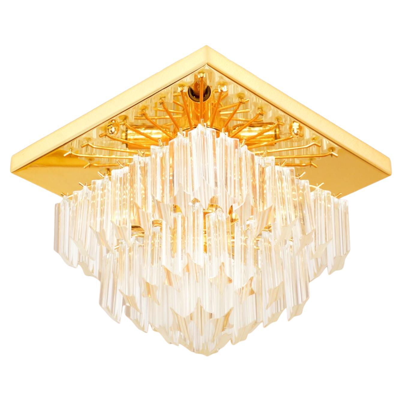 1970s Vintage Murano Glass Ceiling Light by Paulo Venini