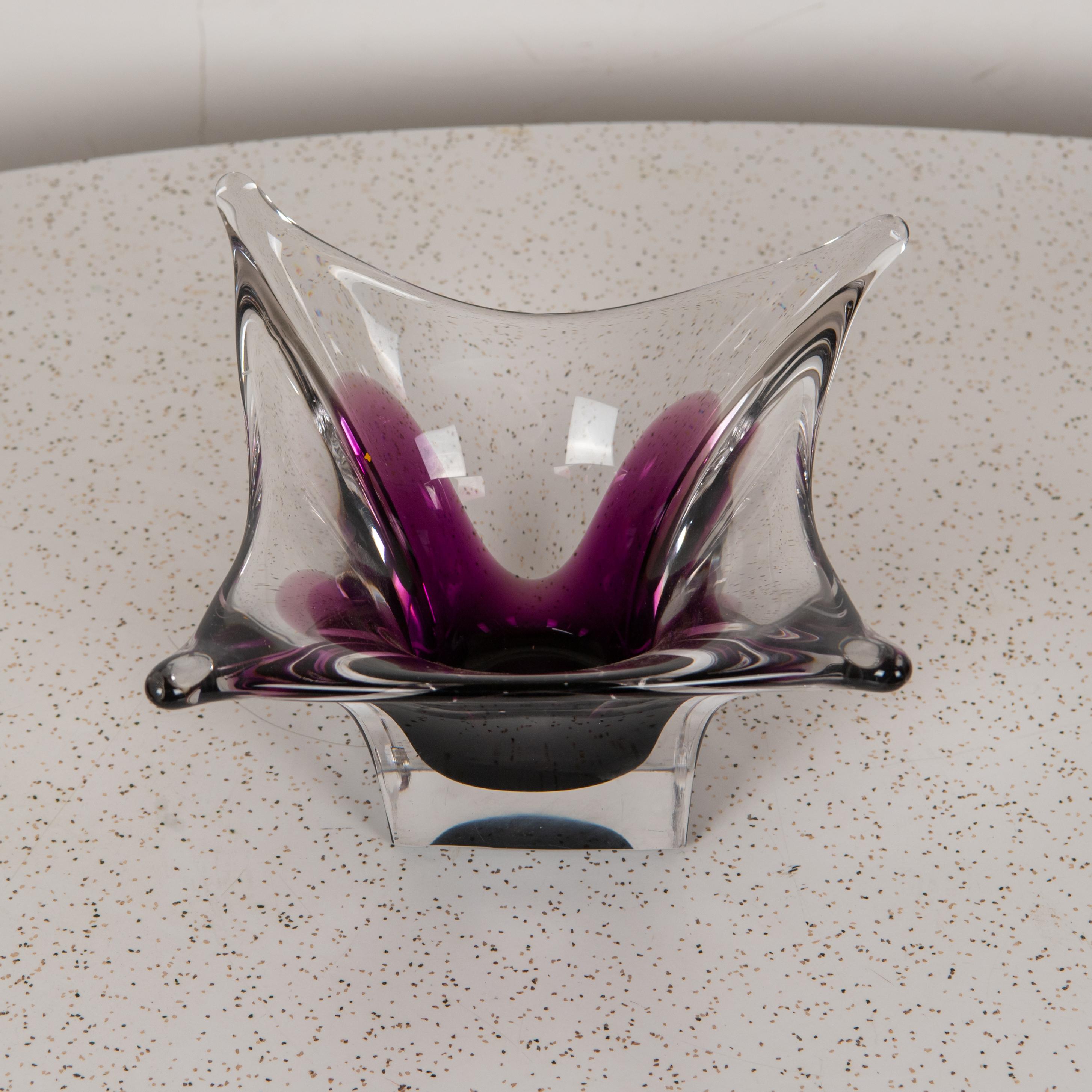 Italian Murano Sommerso Glass Bowl, Italy 1970s For Sale