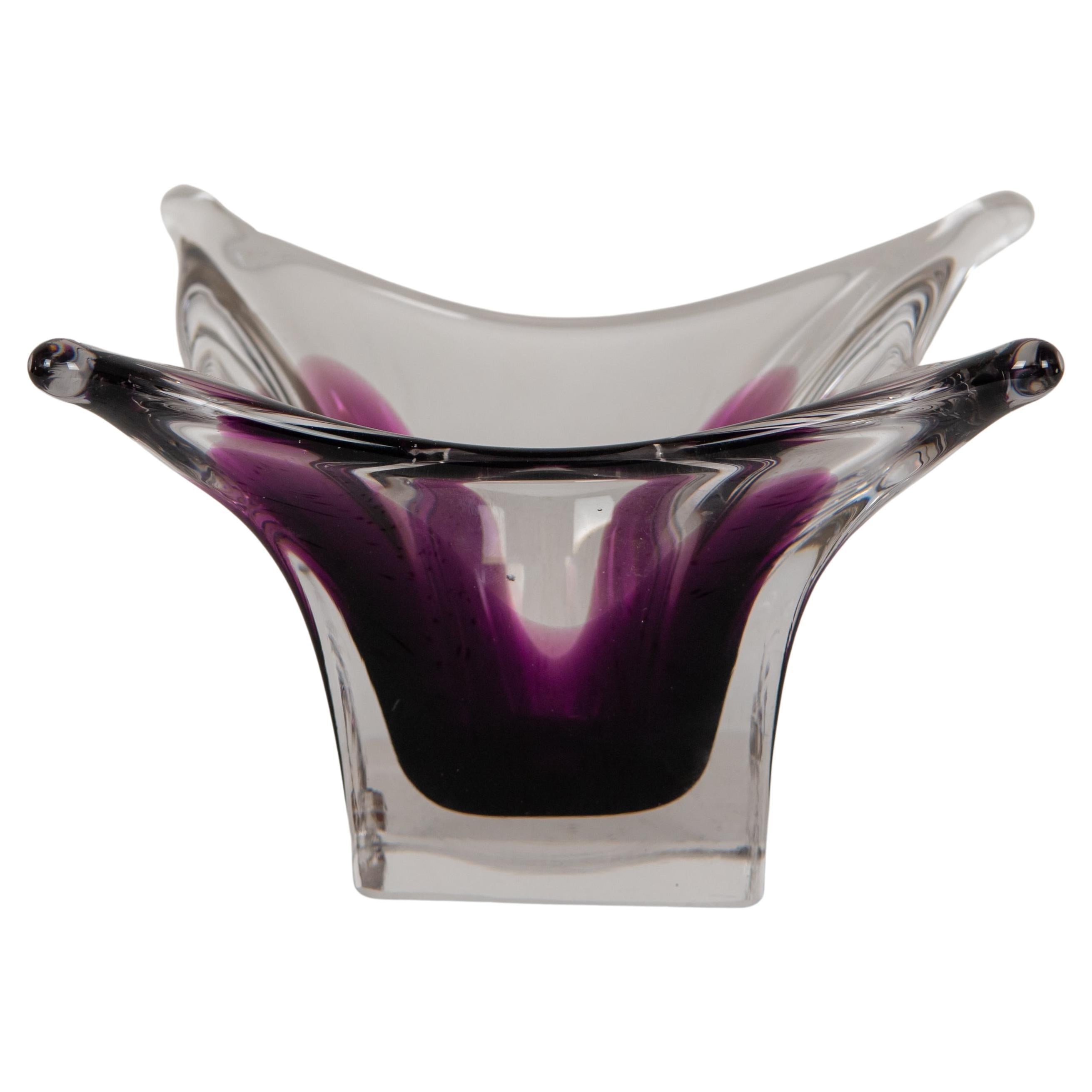 Cuenco de Murano Glass Sommerso, Italia Años 70