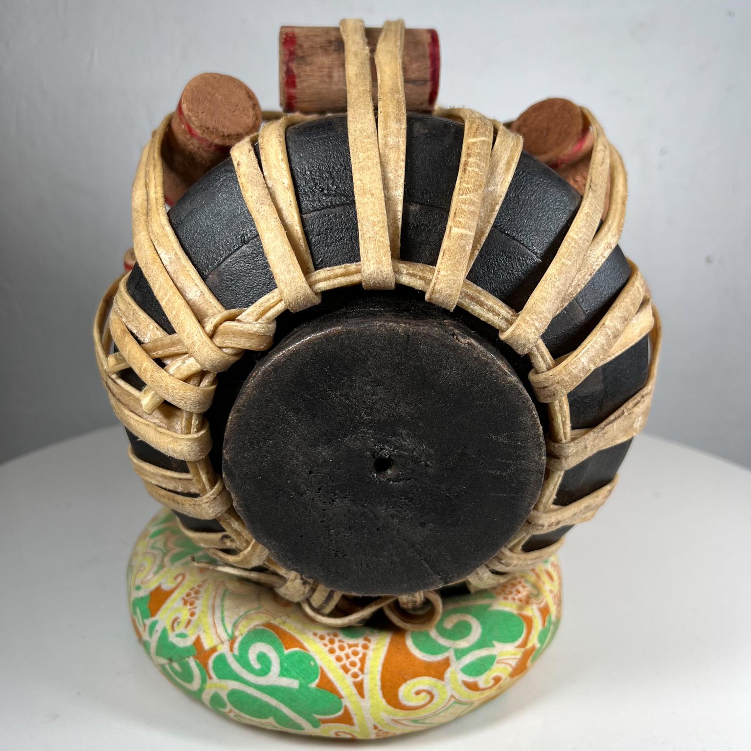 1970s Vintage Musical Tabla Wood Drum from Bombay India 1