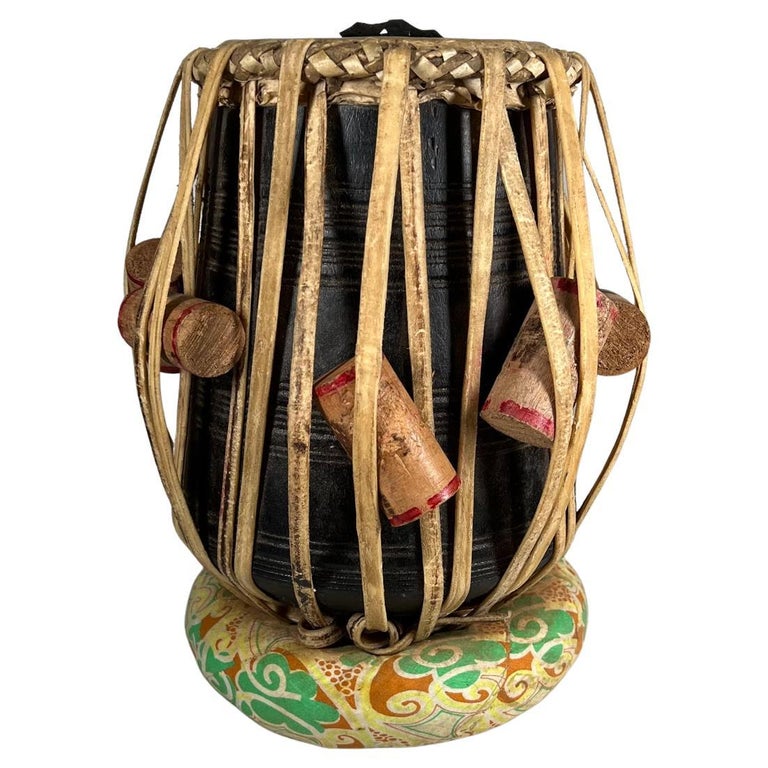 1970s Vintage Musical Tabla Wood Drum from Bombay India For Sale at 1stDibs
