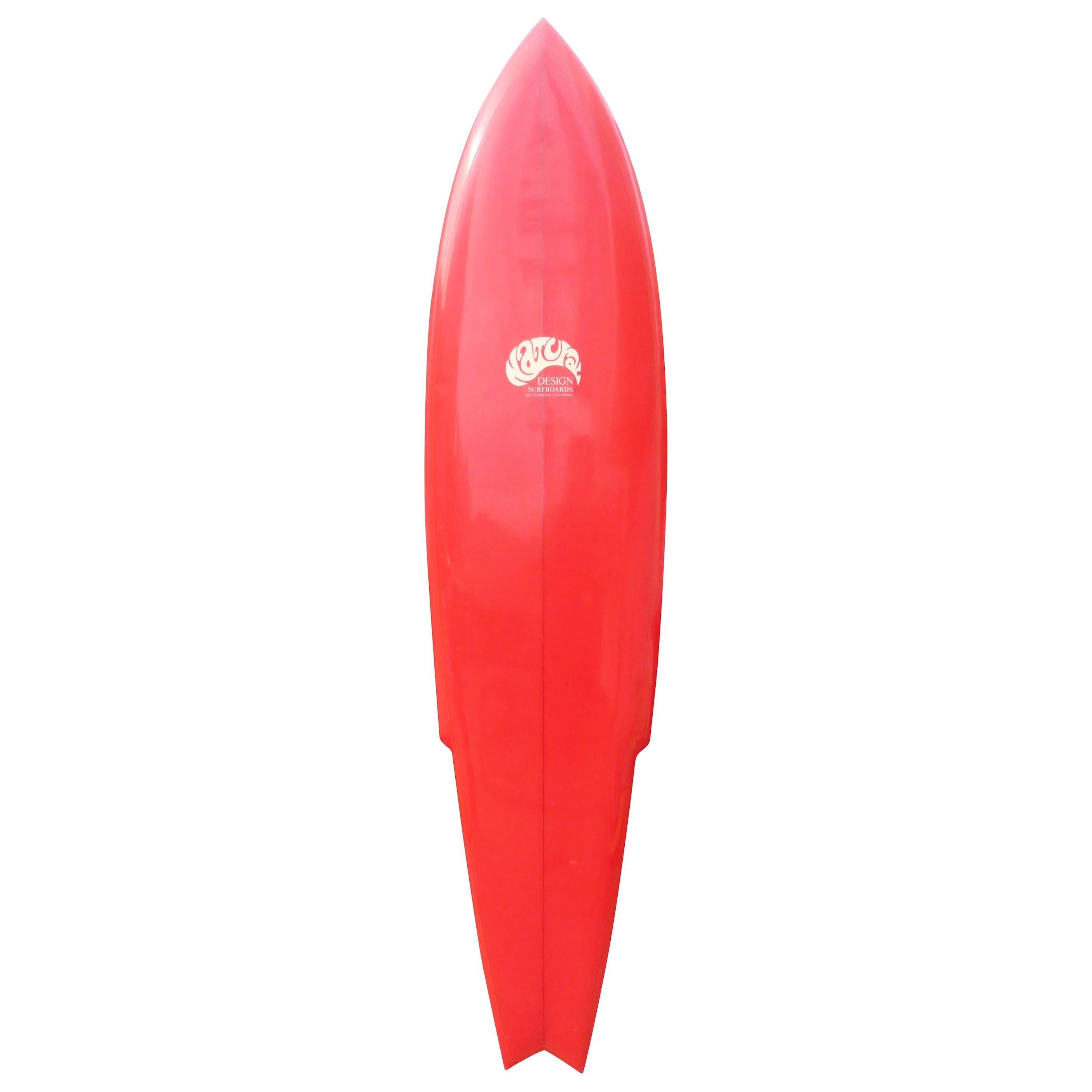 1970s Vintage Natural Design surfboard by Midget Smith For Sale at
