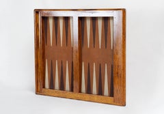 1970s Vintage Oak Backgammon Board