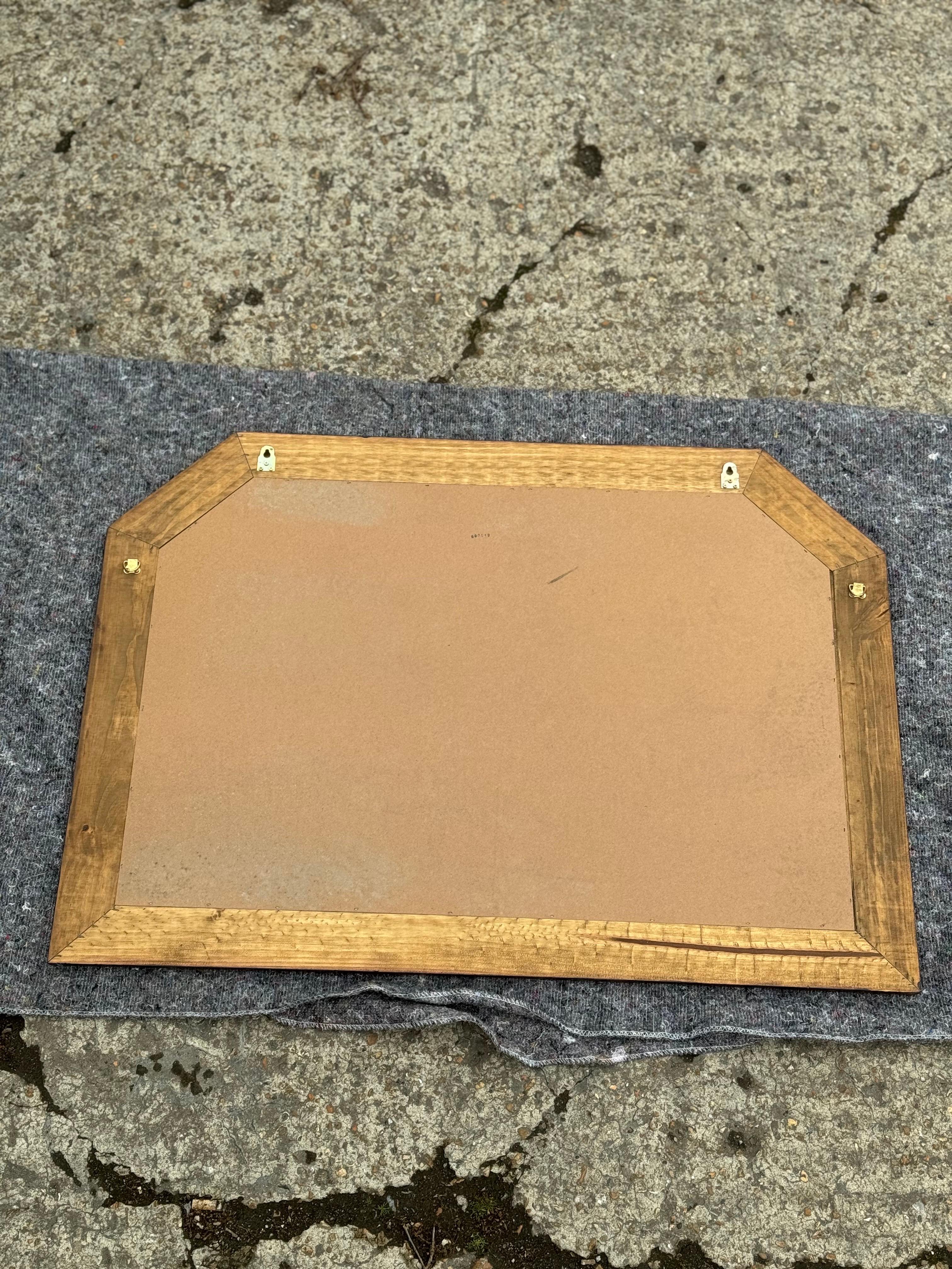 1970er Jahre VINTAGE OAK MIRROR J1 im Angebot 3