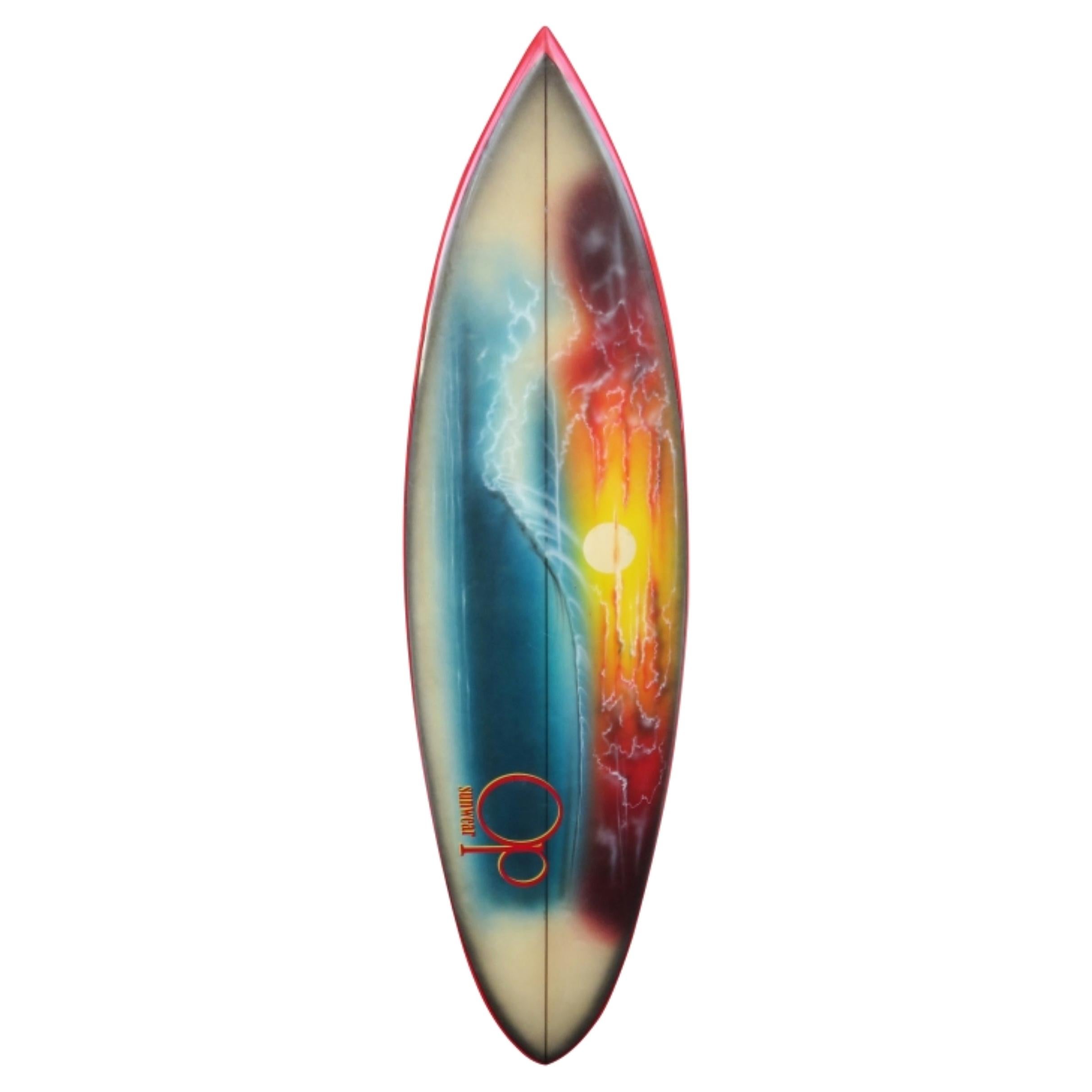 1970s Vintage Ocean Pacific 'OP' Airbrush Mural Surfboard