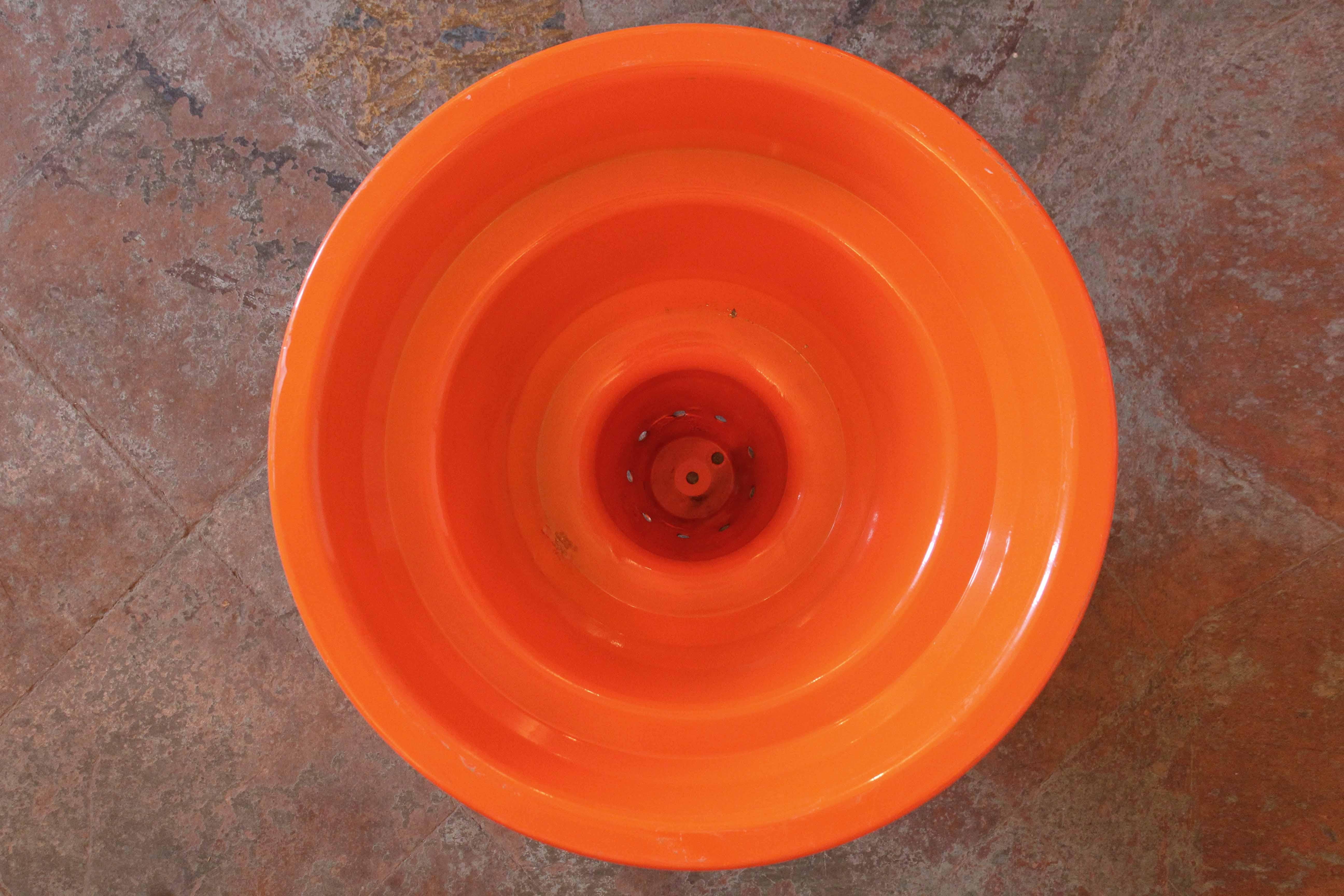 Fin du 20e siècle Lampe industrielle orange, Italie, annes 1970 en vente