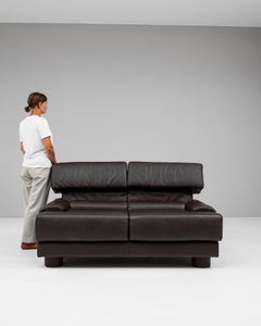 1970s Vintage Ottoman Bench by Percival Lafer, Dark Brown Leather