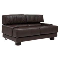 1970s Vintage Ottoman Bench by Percival Lafer, Dark Brown Leather