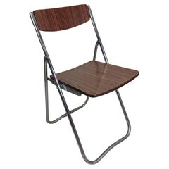 1970s Mid-Century Modern Vintage Chrome-Plated Overseas Chinese Folding Chair
