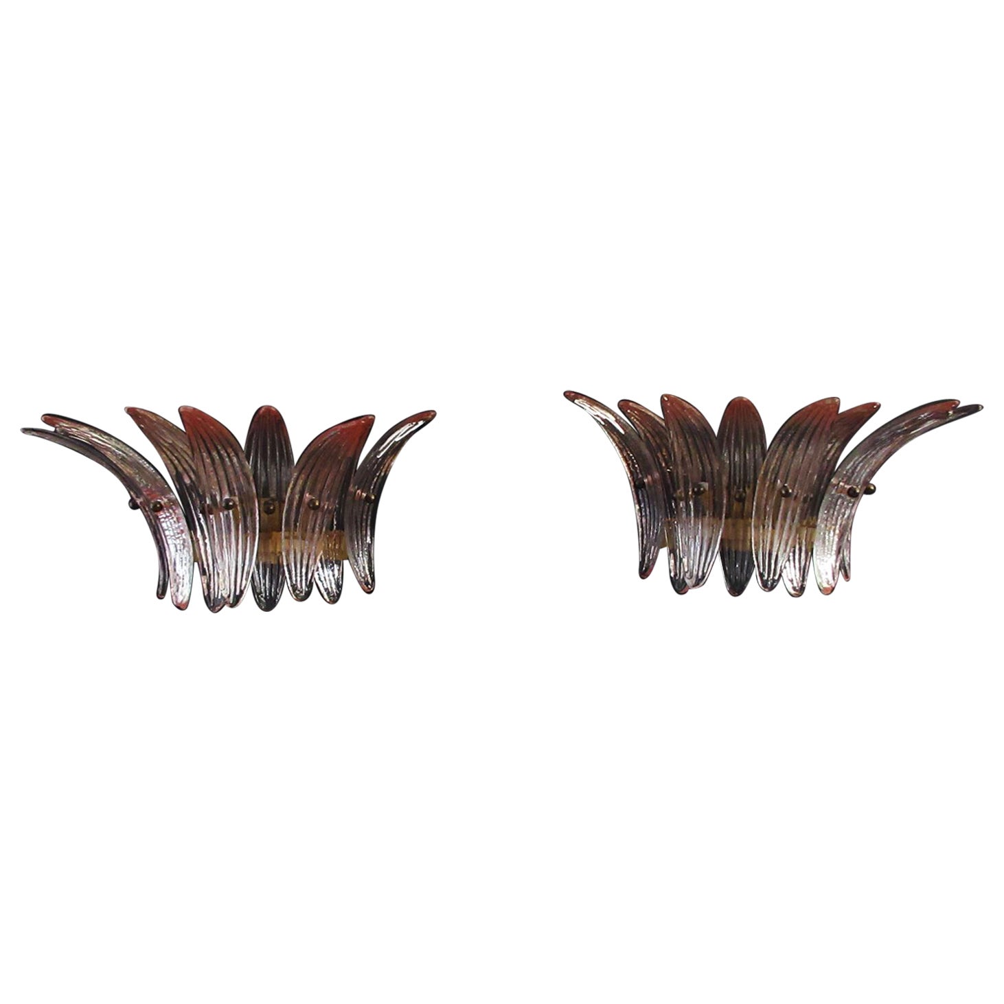 Palmette vintage de 1970 de pared Light - gafas rosas