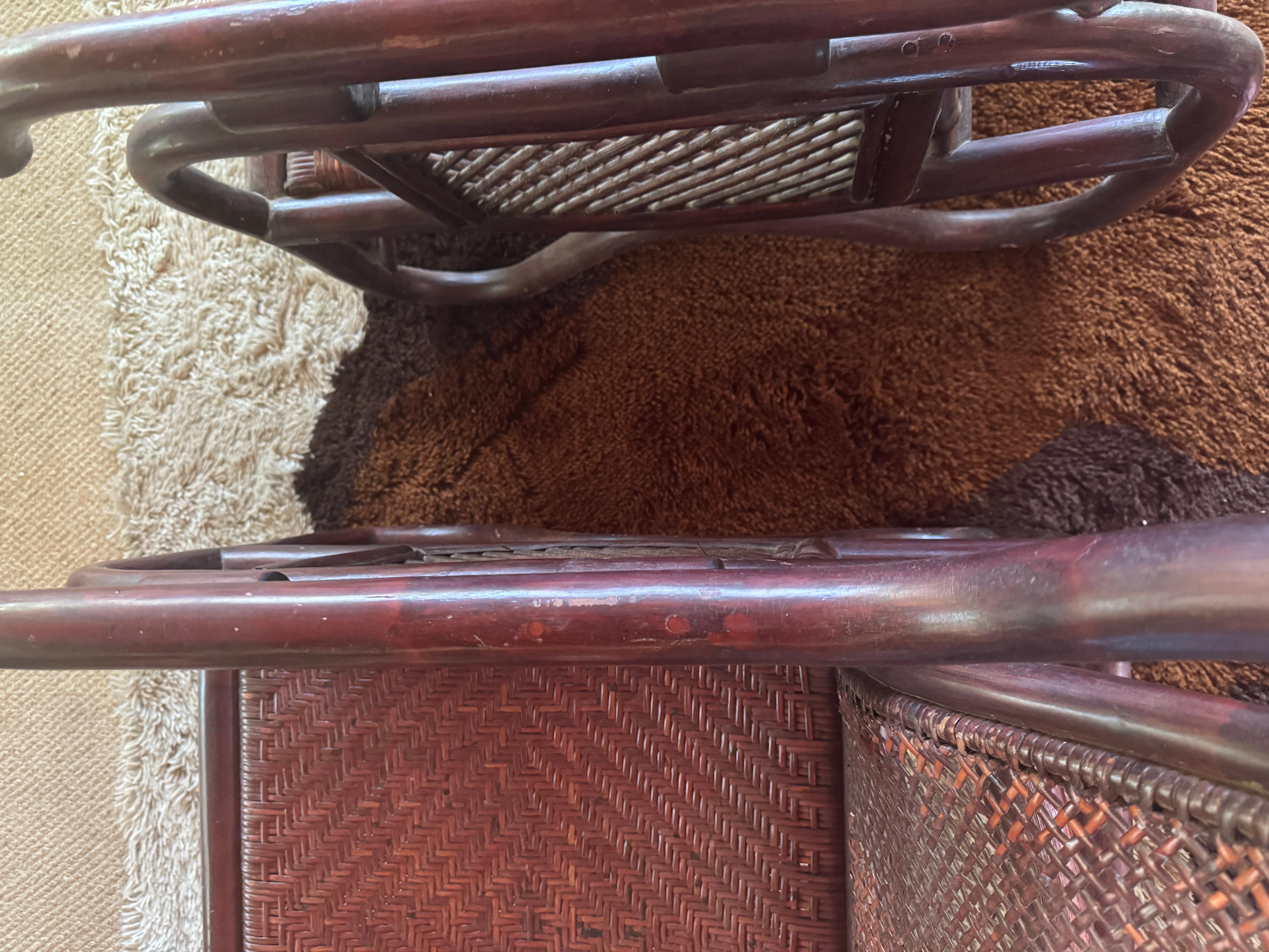1970 Vintage Patio Bamboo Armchairs - a Pair en vente 5