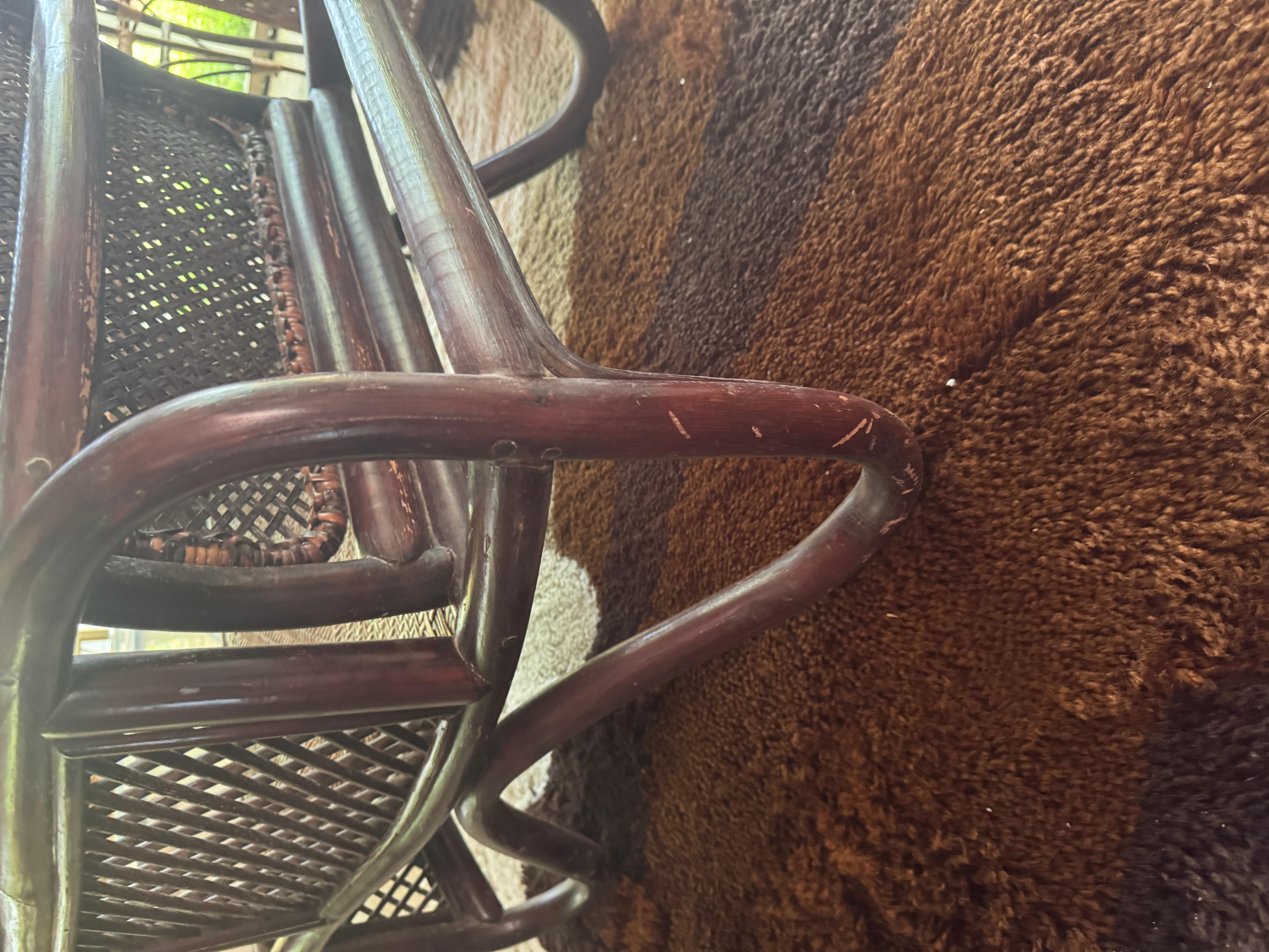 1970 Vintage Patio Bamboo Armchairs - a Pair en vente 9