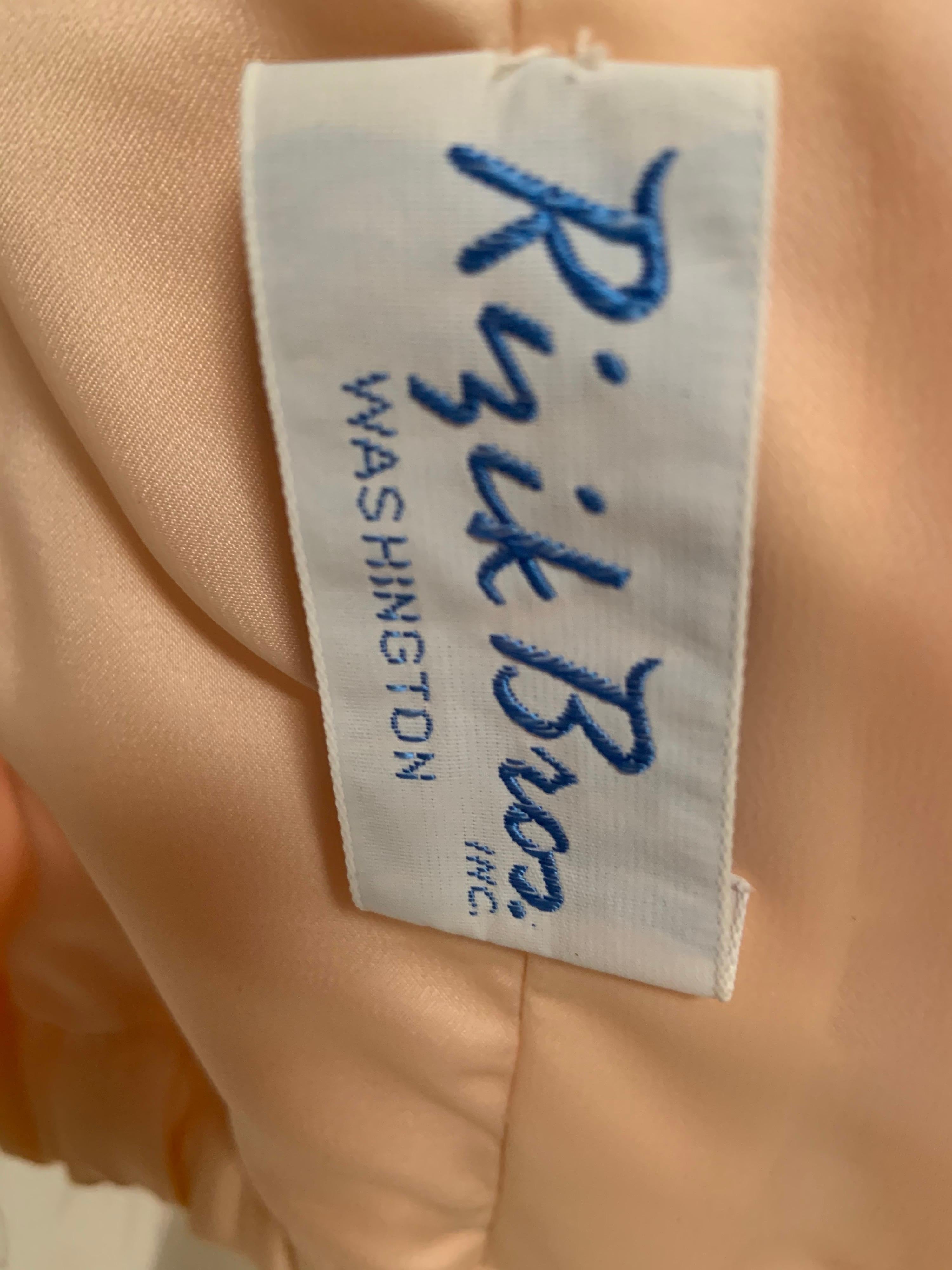 1970's Vintage Peach Marabou Feather Vest Retailed by Rizik Bros. 3