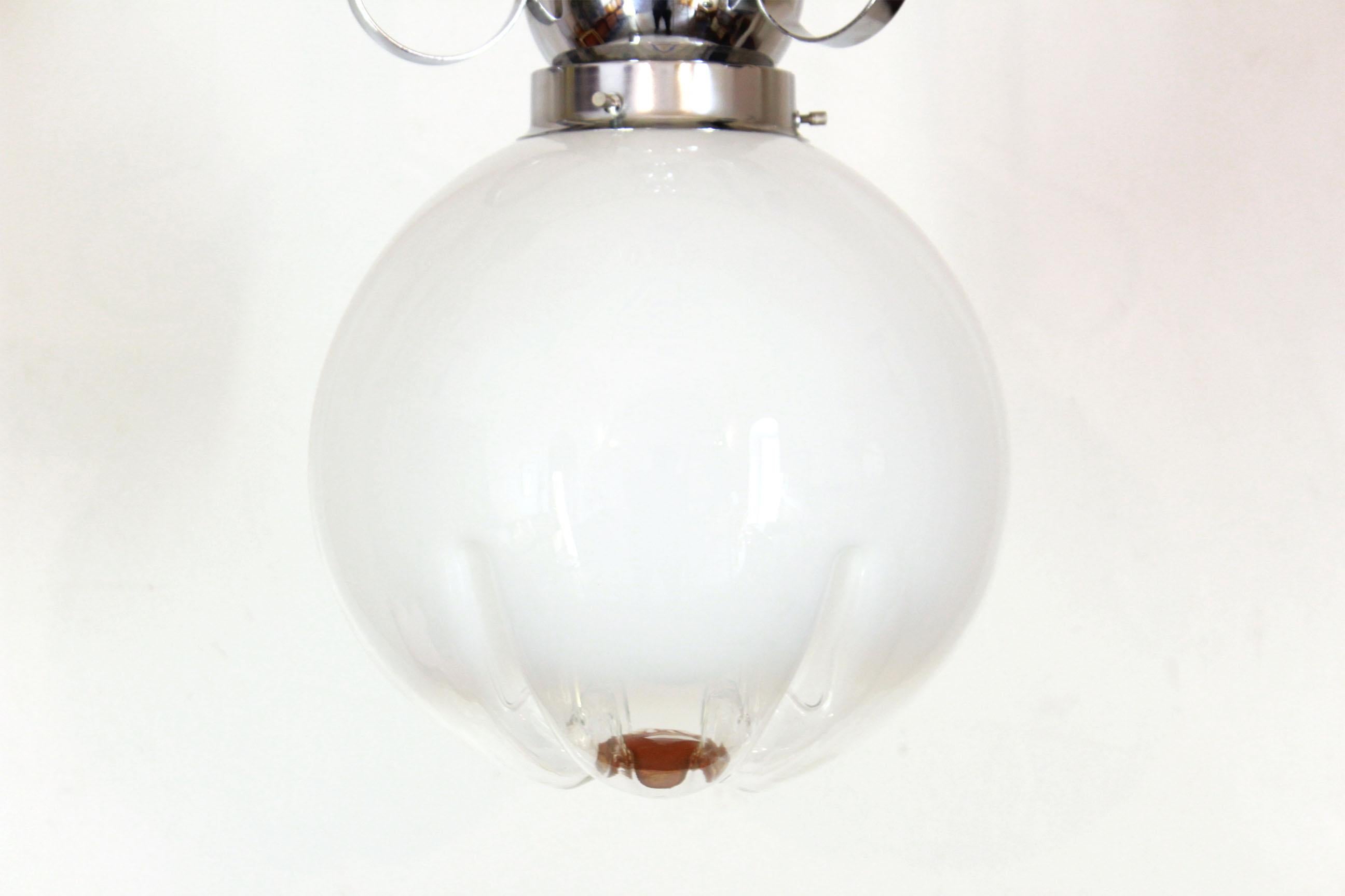 Lampe  suspension vintage de Murano, Mazzega, Italie, 1970 en vente 2