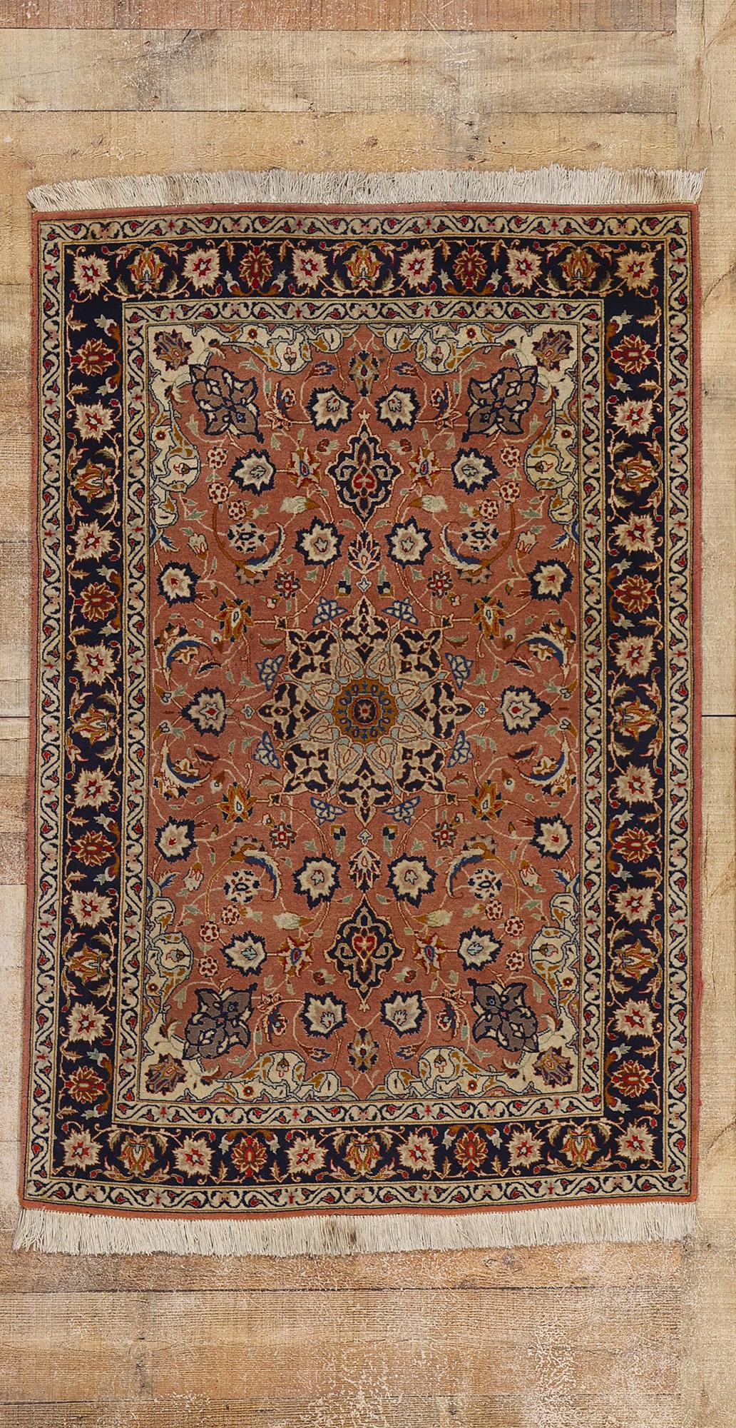 1970s Vintage Persian Tabriz Rug, Timeless Elegance Meets Historical Richness For Sale 3