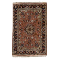 1970s Used Persian Tabriz Rug, Timeless Elegance Meets Historical Richness