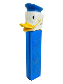 1970s Vintage Pez Donald Duck Disney Candy Dispenser U.S Pat. 3.410.455 No Feet