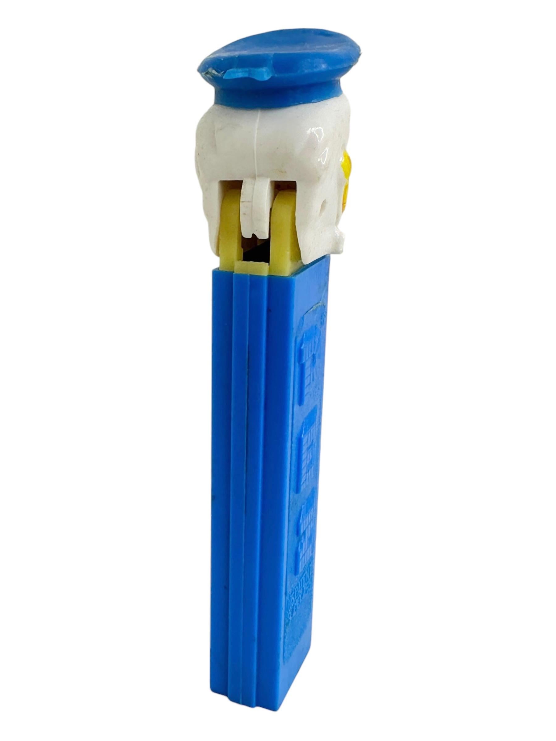 1970er Jahre Vintage Pez Donald Duck Disney Candy Dispenser U.S Pat. 3,410.455 No Feet, Vintage (Österreichisch) im Angebot