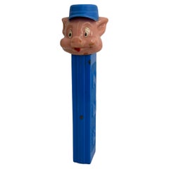 Vintage anni '70 Pez Pig Disney Distributore di caramelle U.S. Pat. 2.620.061 No Feet, Austria