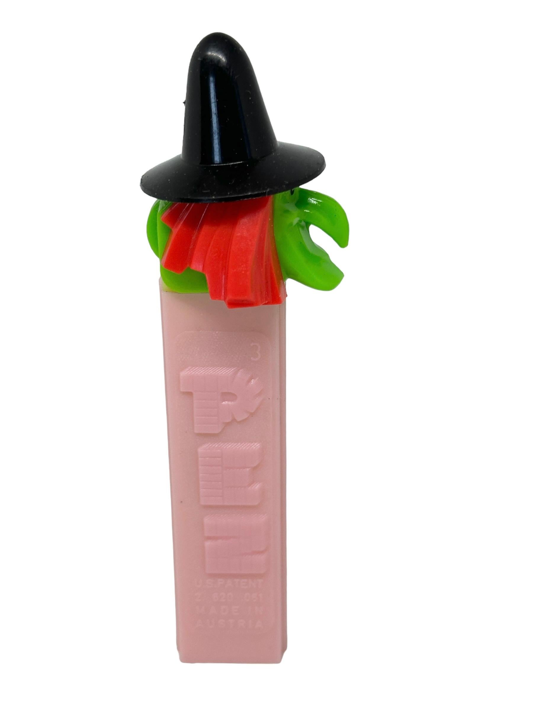 Austrian 1970s Vintage Pez Witch Candy Dispenser U.S, Pat. 2.620.061 No Feet For Sale