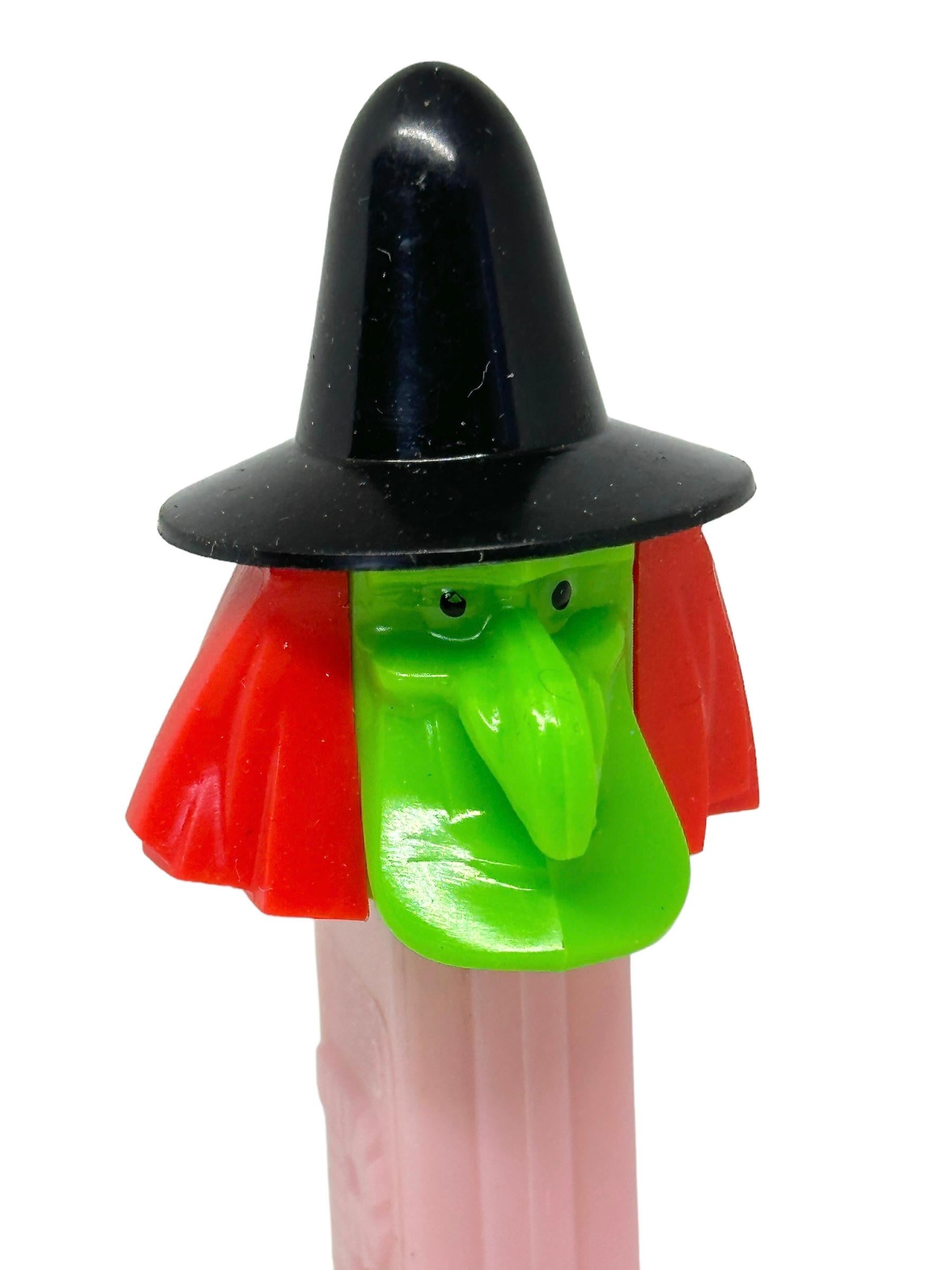 Plastic 1970s Vintage Pez Witch Candy Dispenser U.S, Pat. 2.620.061 No Feet For Sale