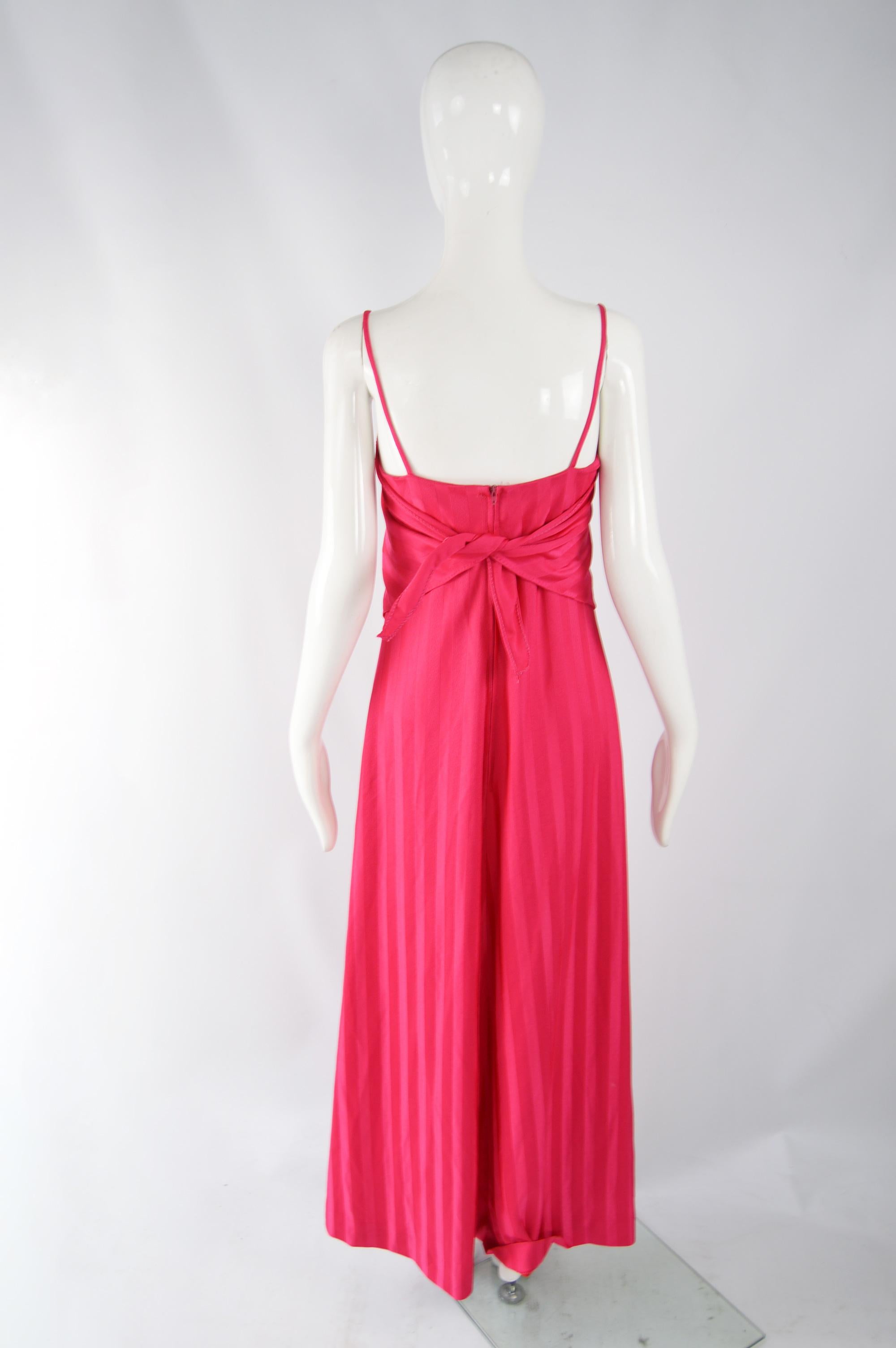 1970s Vintage Pink Maxi Dress 1