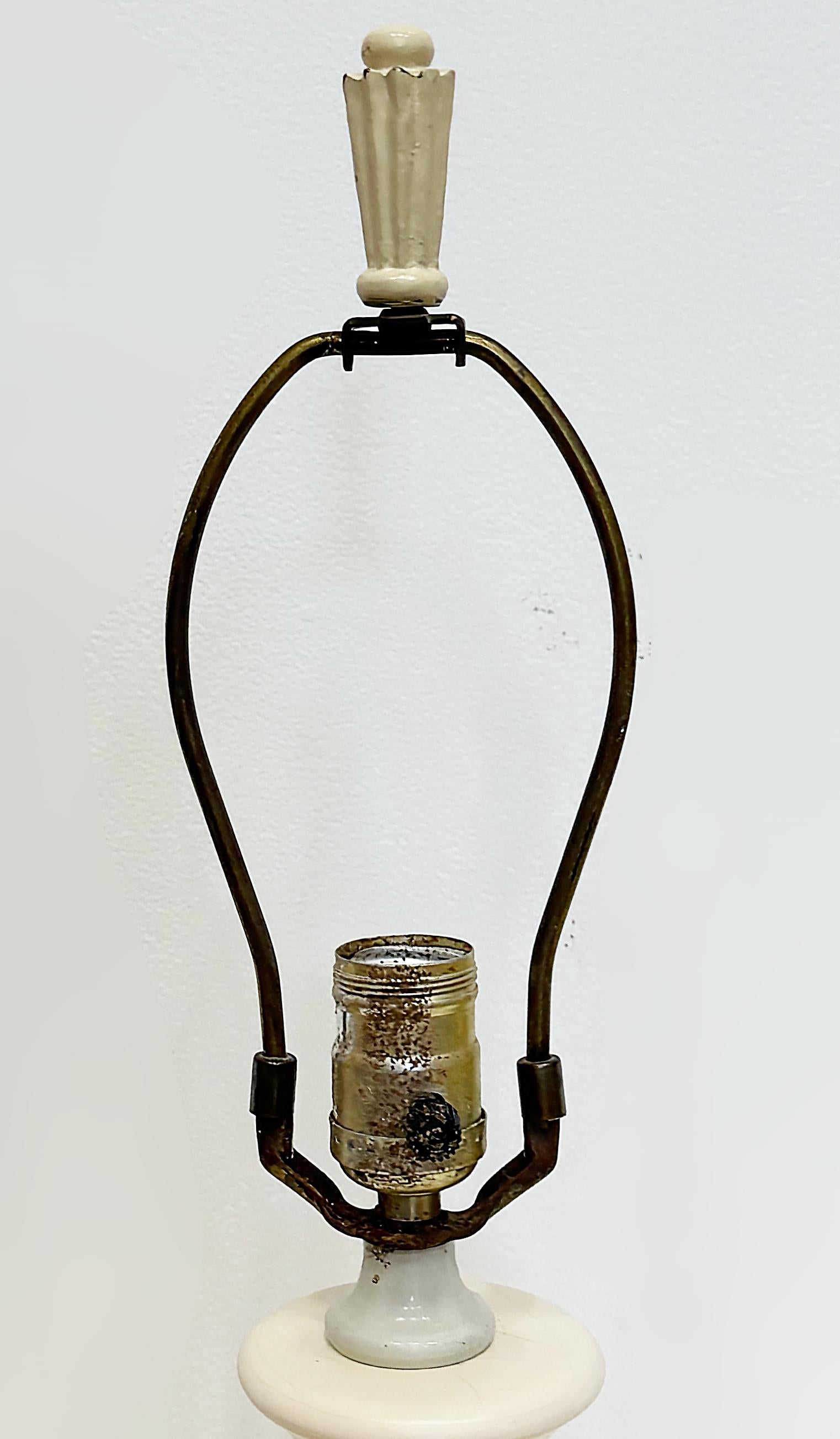 1970s Vintage Pottery Lamps, Manner of Jacques Grange, Pair (Ende des 20. Jahrhunderts) im Angebot