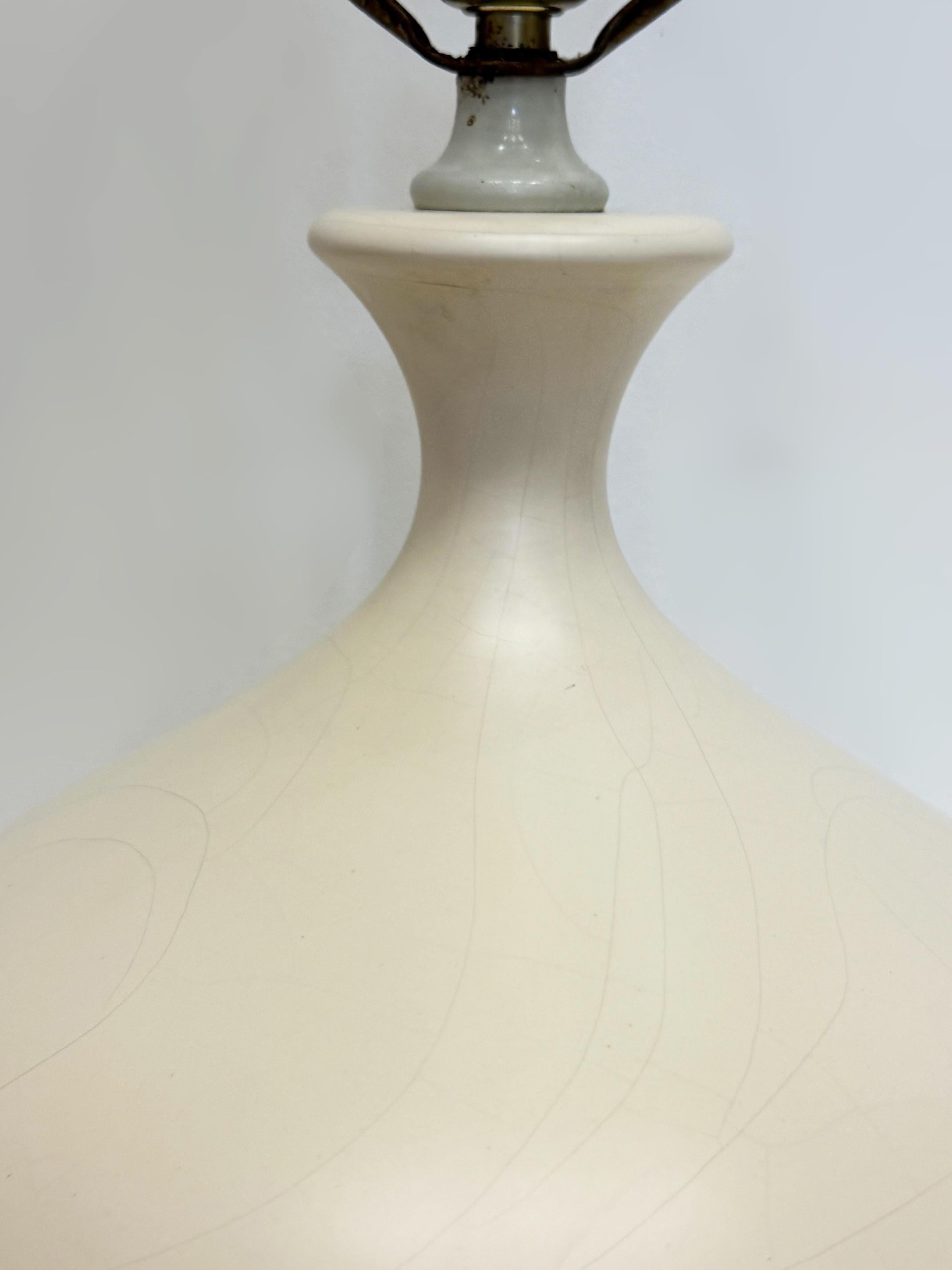 1970s Vintage Pottery Lamps, Manner of Jacques Grange, Pair (Metall) im Angebot